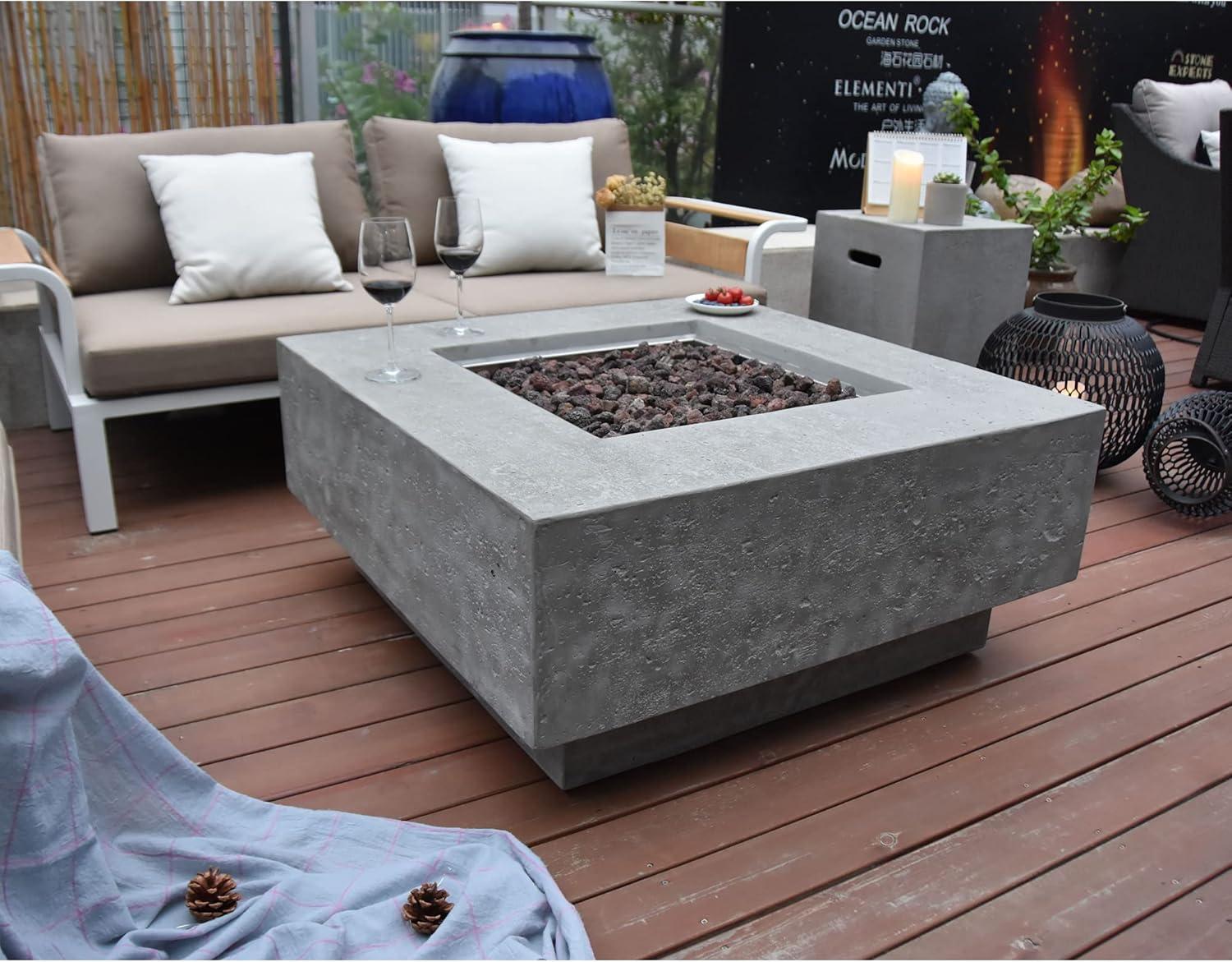 Manhattan  36" Outdoor Fire Pit Propane Table Backyard Patio Heater - Elementi