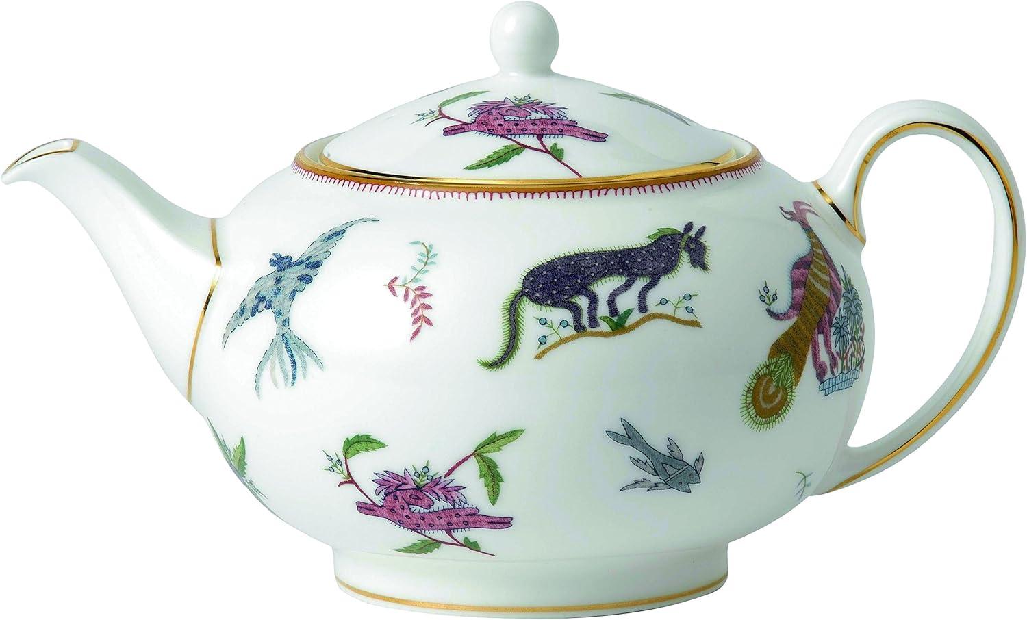 Mythical Creatures Bone China Teapot with Gold Detailing