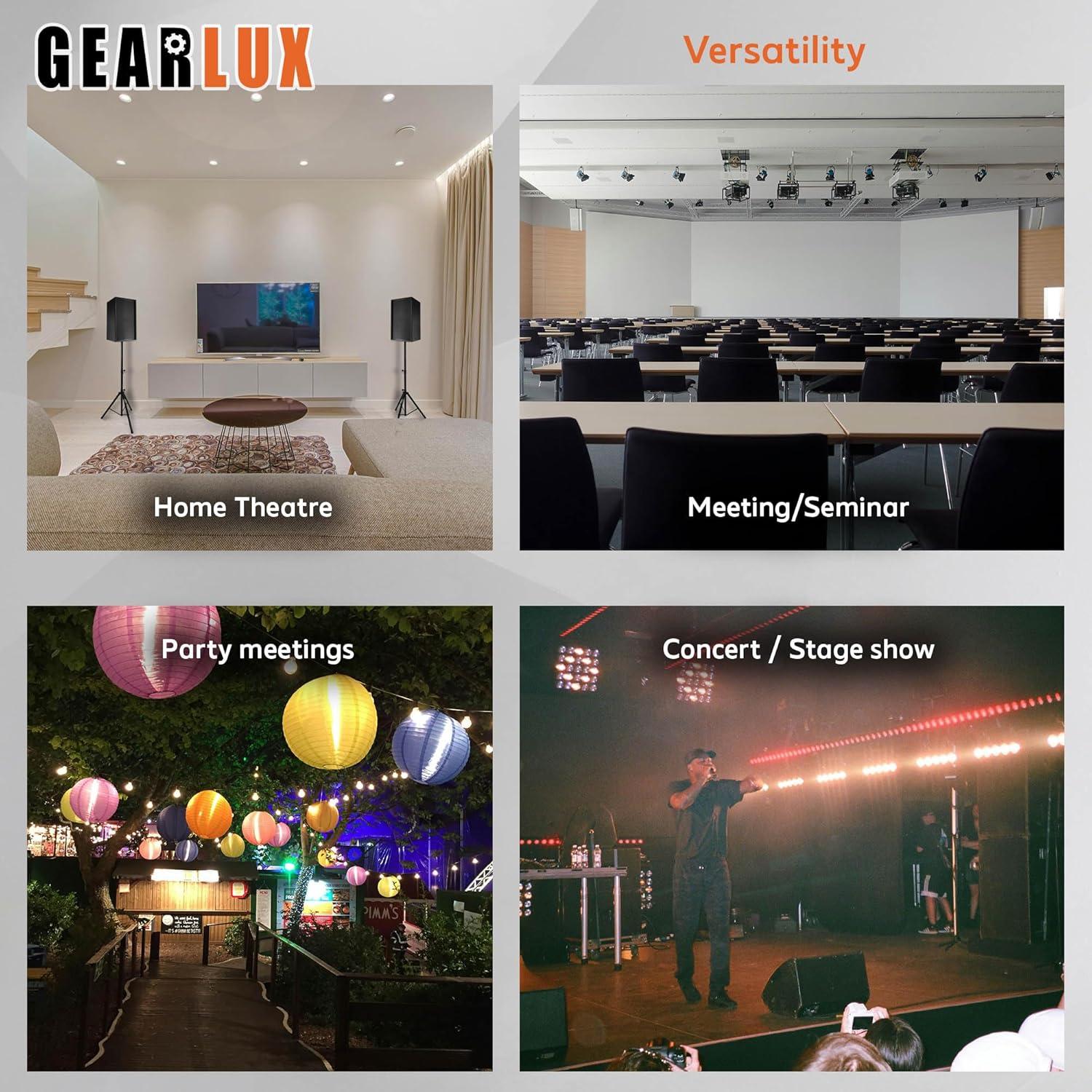 Gearlux Tripod Speaker Stands with Carrying Case and Speaker Cables