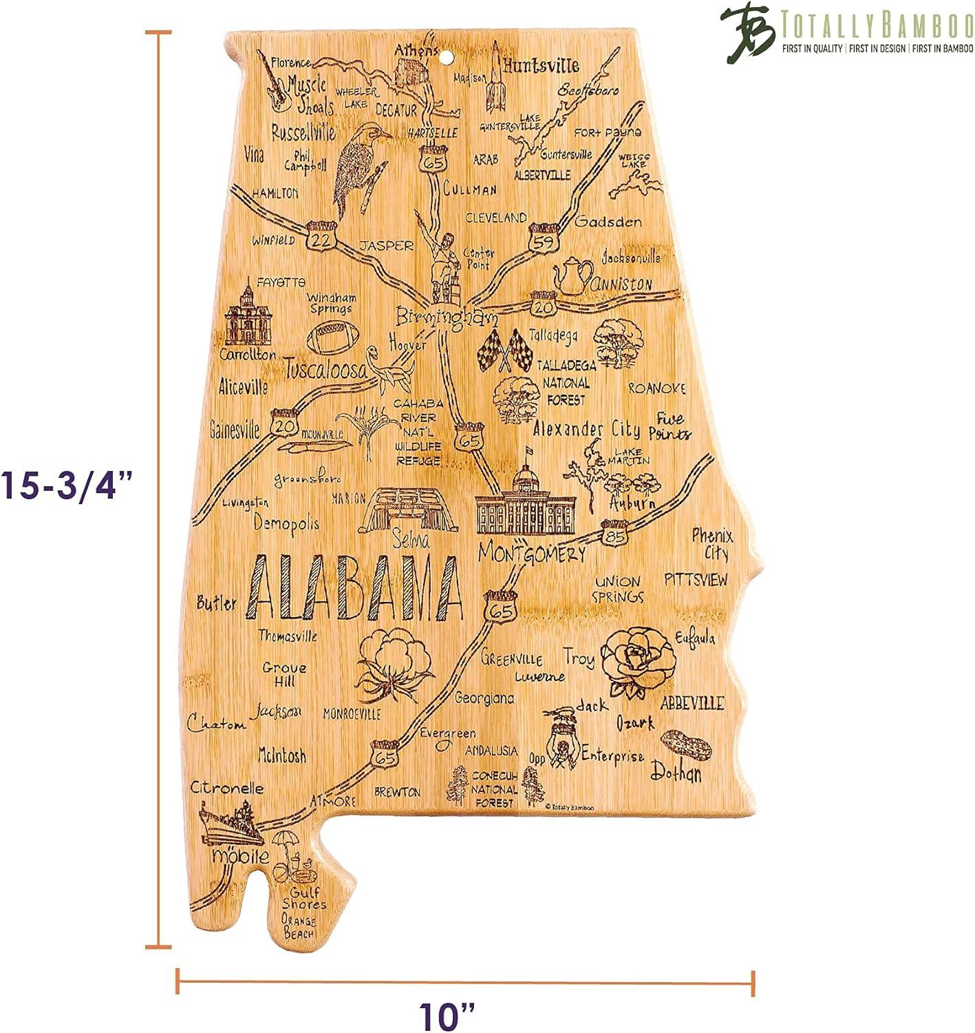 Totally Bamboo Destination Alabama Cutting Board