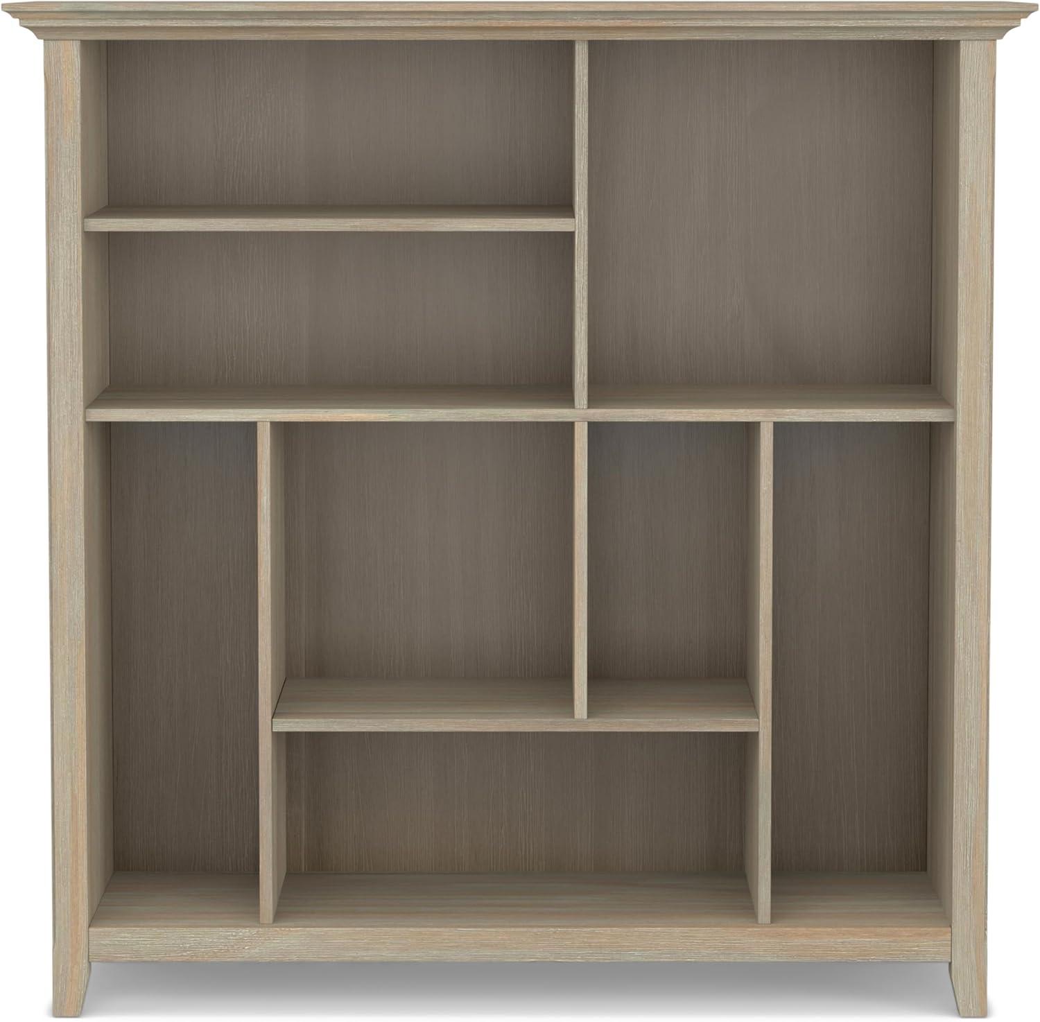 Amherst Distressed Grey Solid Wood Multi-Cube Bookcase