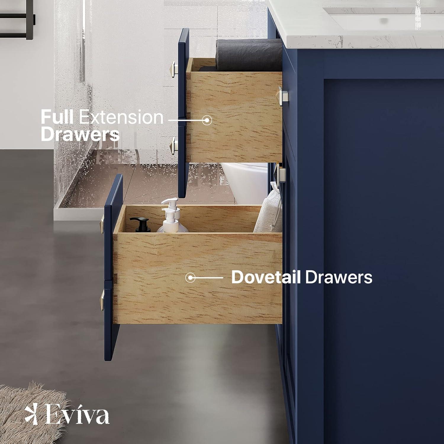 Lark Manor™ Odilion 60'' Double Bathroom Vanity with Engineered Top