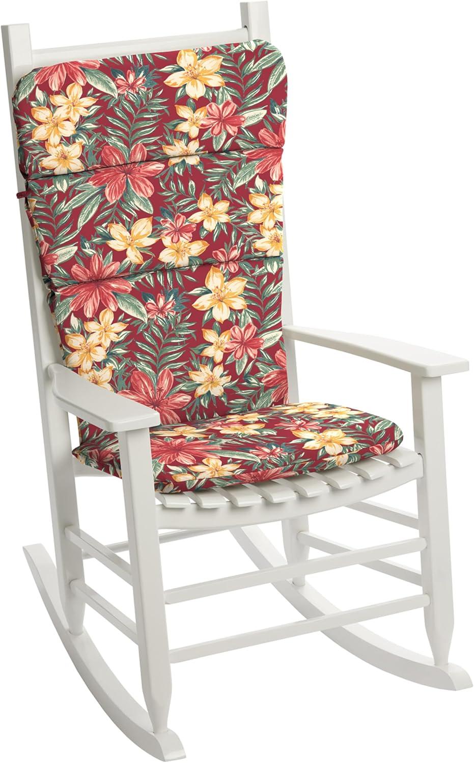 Arden Selections Outdoor Rocking Chair or Adirondack Cushion, 20 x 17, Water Repellent, Fade Resistant 17 x 20, Ruby Clarissa