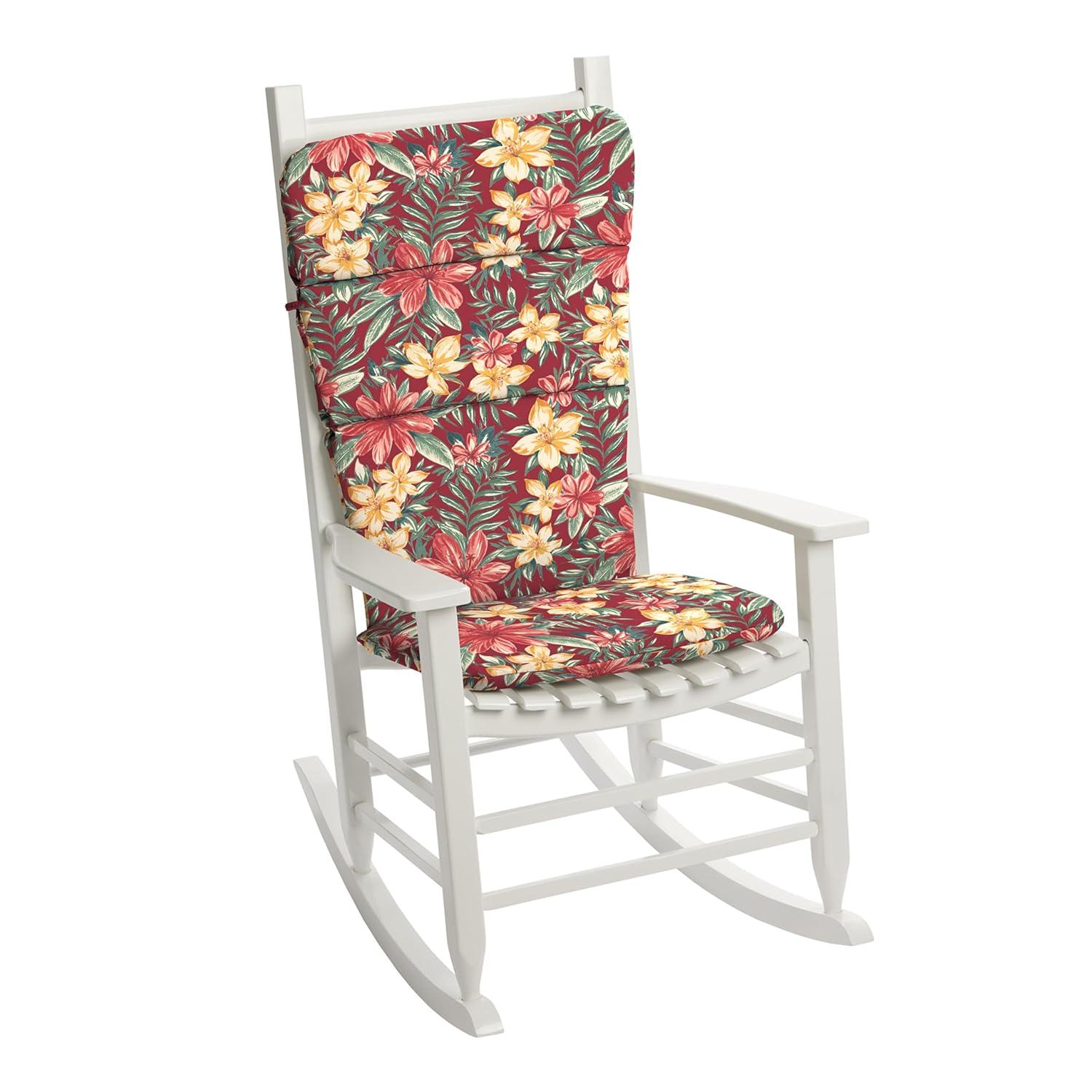 ARDEN Outdoor Rocking Chair or Adirondack Cushion, 20 x 17, Water Repellent, Fade Resistant 17 x 20, Ruby Clarissa