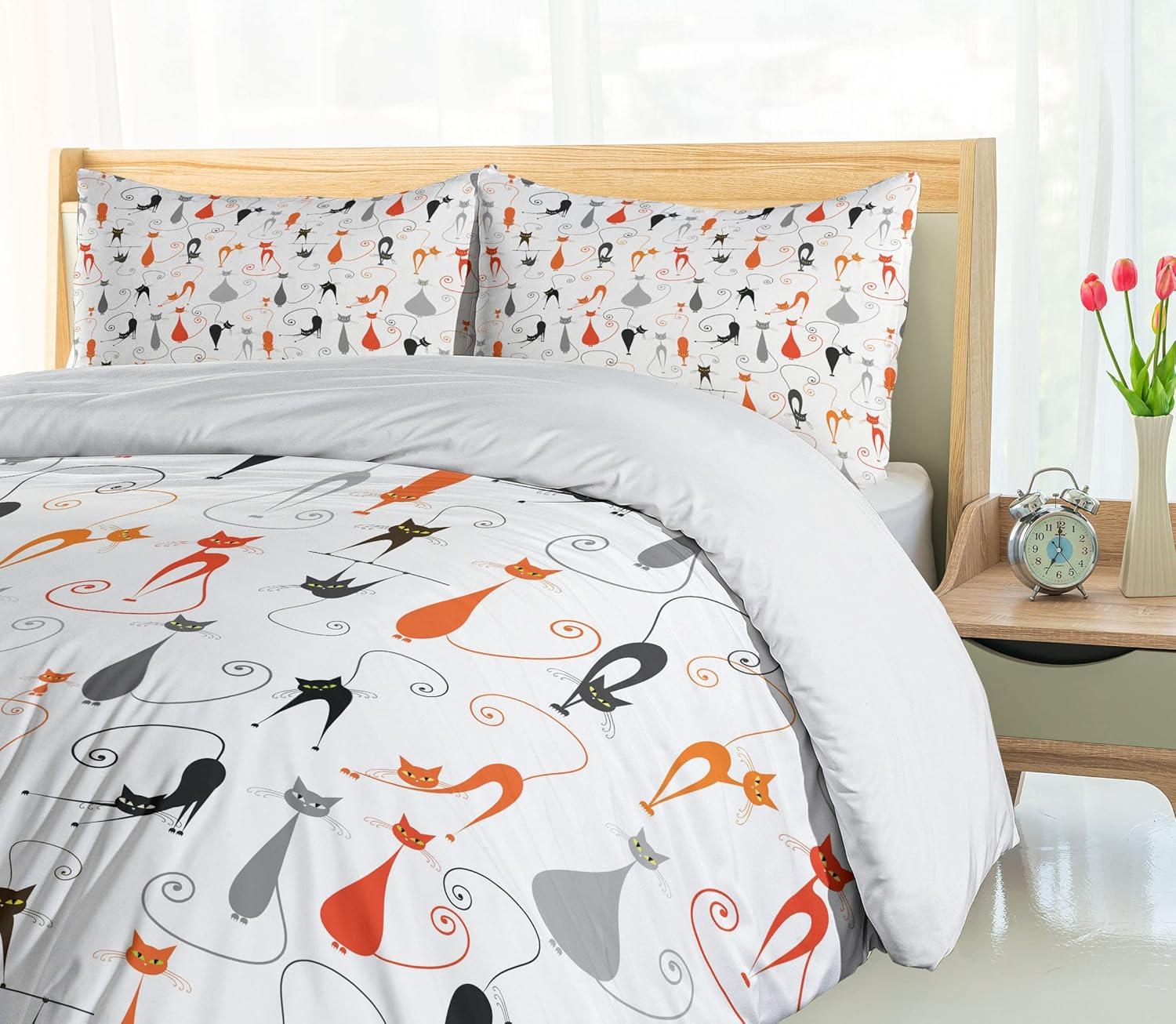 Cat Modern & Contemporary Duvet Cover Set