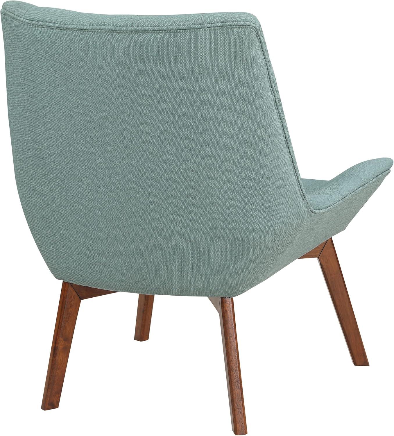 OSP Home Furnishings Shelly Tufted Chair in Sea Fabric with Coffee Legs K/D