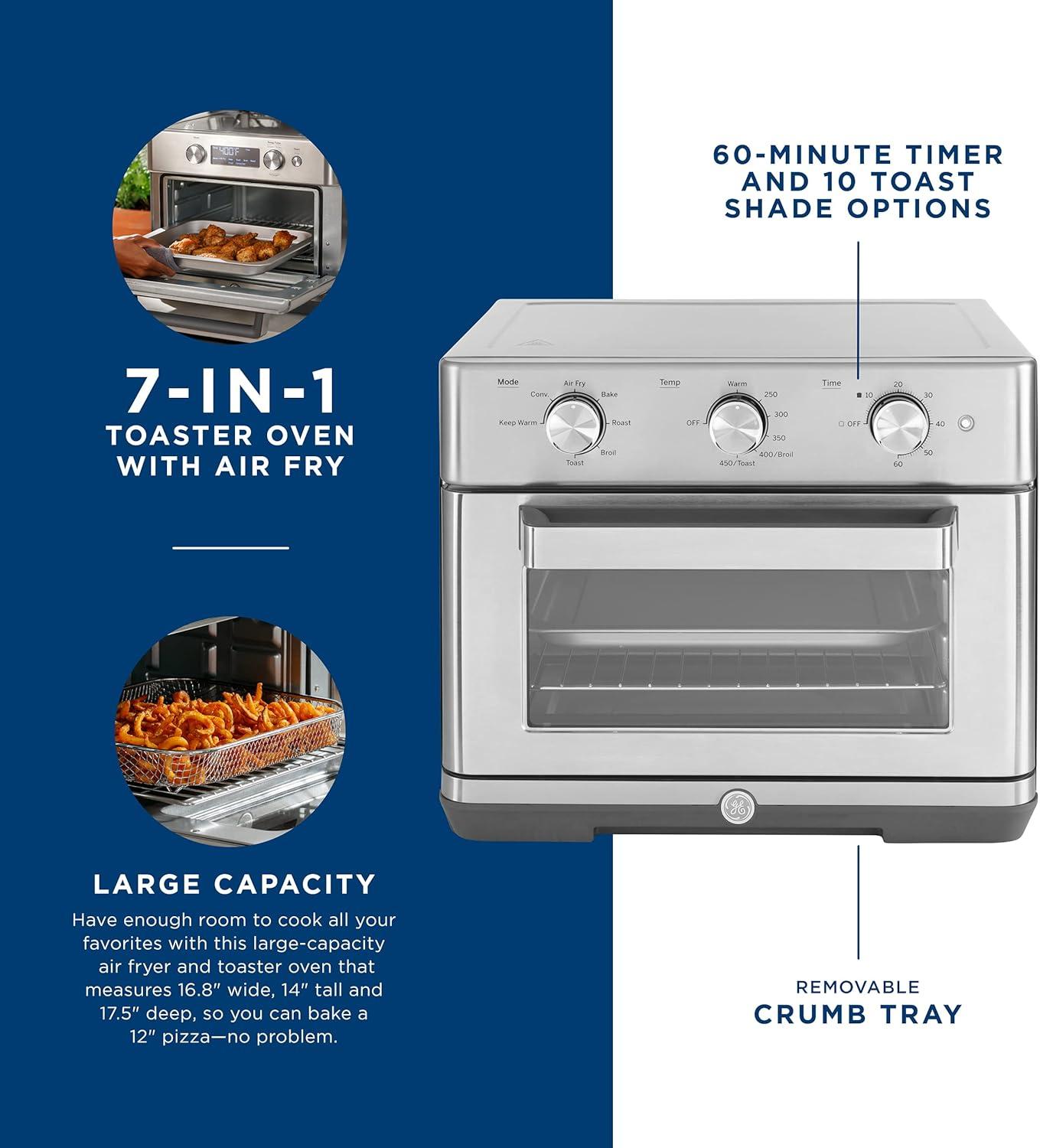 GE Appliances GE Mechanical Air Fry 7-In-1 Toaster Oven