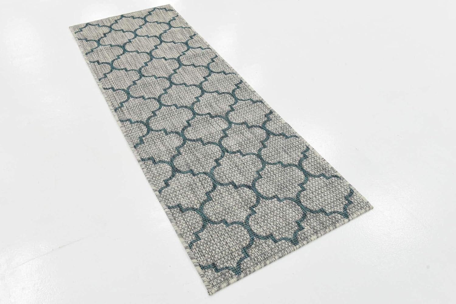 Unique Loom Outdoor Trellis Geometric Woven Area Rug