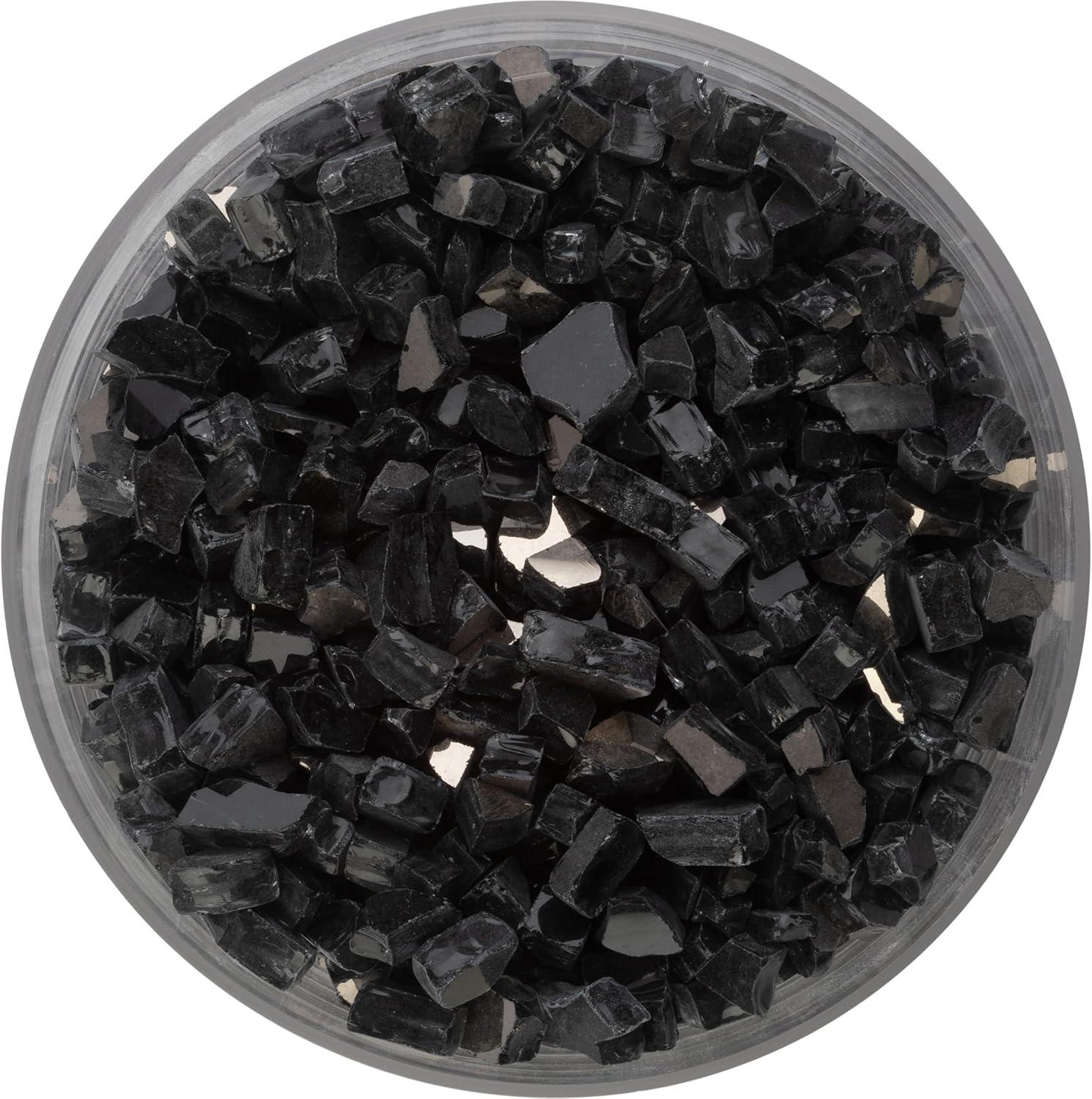Pure Garden 10lbs Fire Pit Glass - 1/2-Inch Crushed Glass Rocks for Fireplaces, Landscape, Aquariums, or Vases