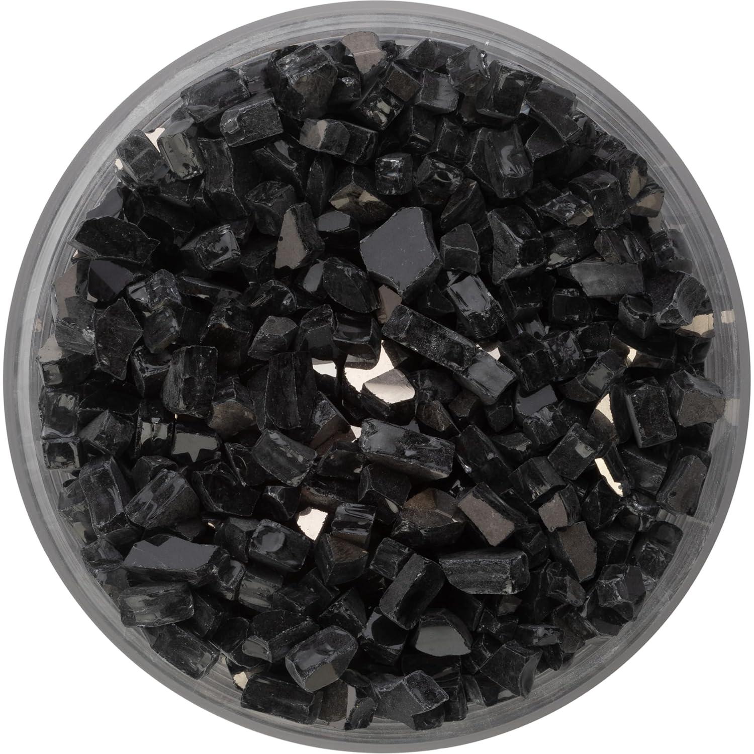 Pure Garden 10lbs Fire Pit Glass - 1/2-Inch Crushed Glass Rocks for Fireplaces, Landscape, Aquariums, or Vases