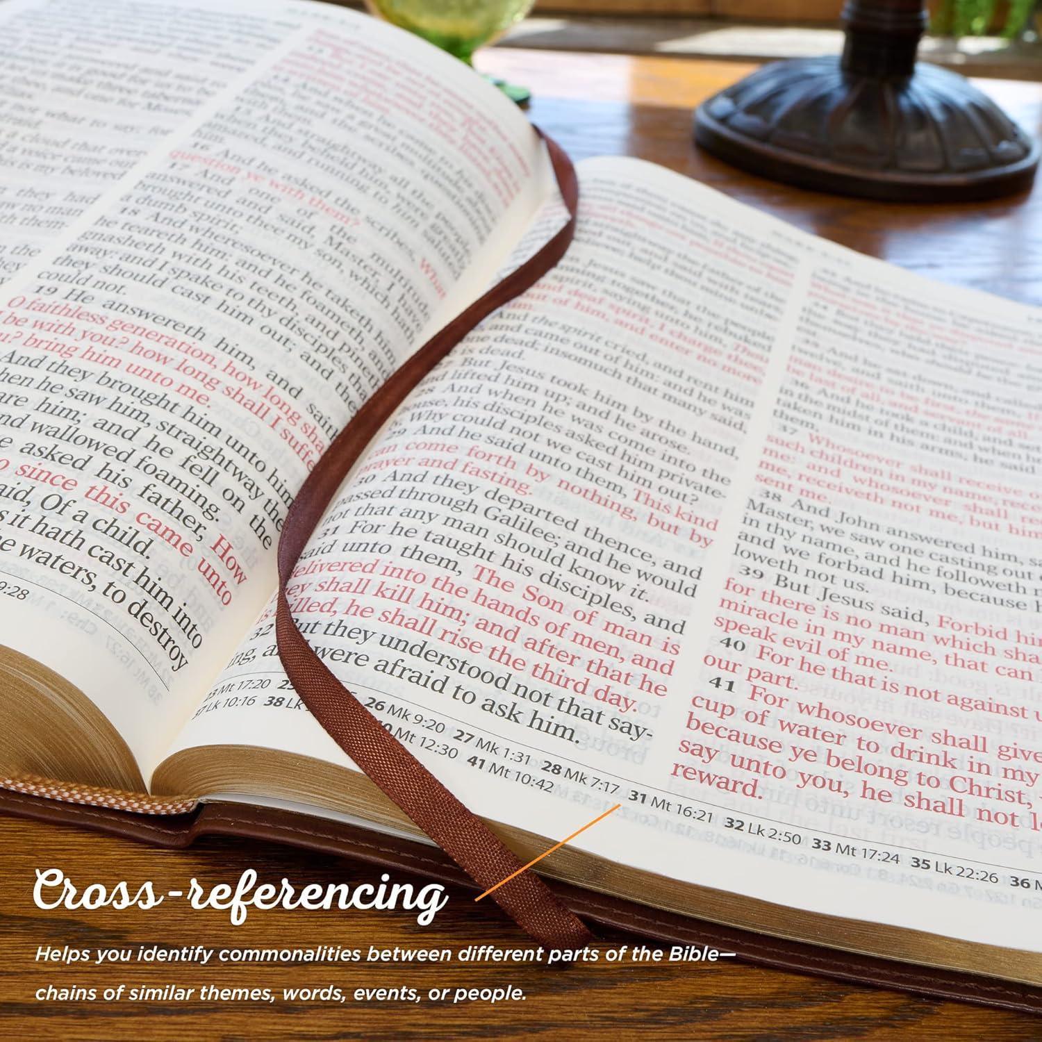 KJV Super Giant Print Lux-Leather Tan - Large Print (Leather Bound)