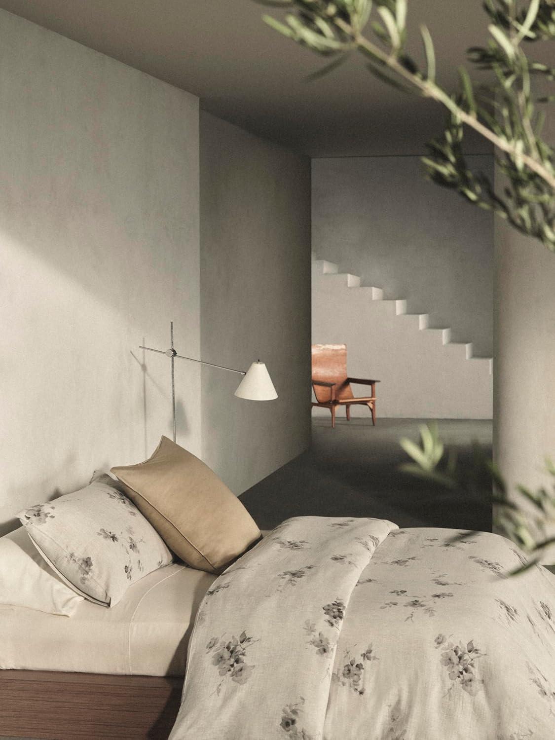 Calvin Klein Calvin Klein Aquarelle Floral Cotton Grey Comforter Set