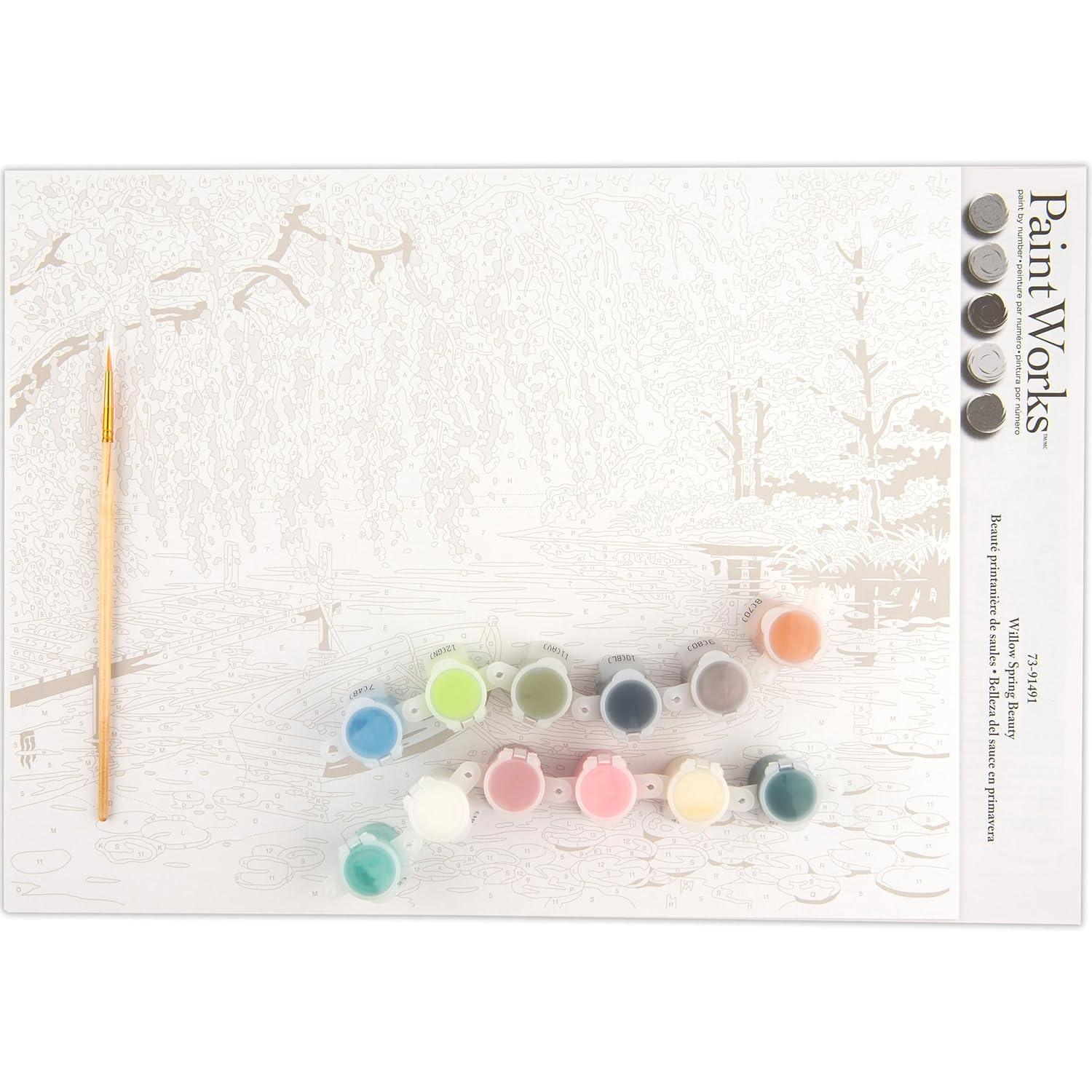 Willow Spring Beauty Paint by Numbers Kit, 14'' x 11''