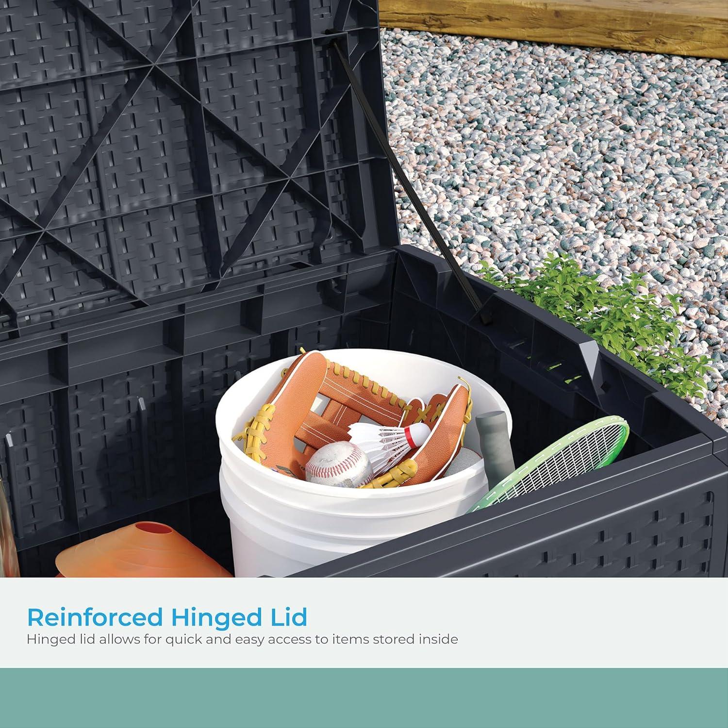 Suncast 73 Gallon Wicker Deck Box