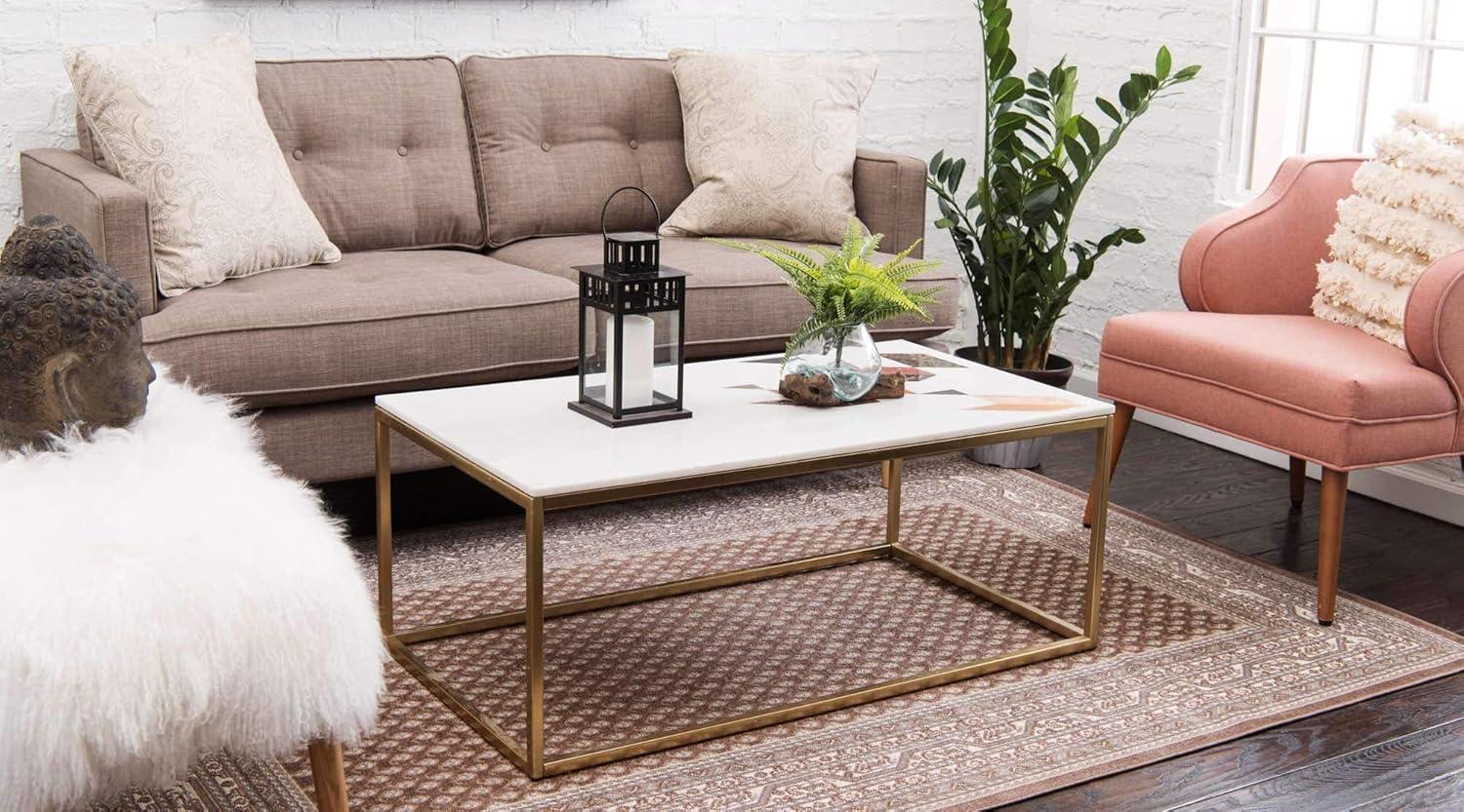 Williamsburg Allover Brown 4' 0 x 6' 0 Area Rug