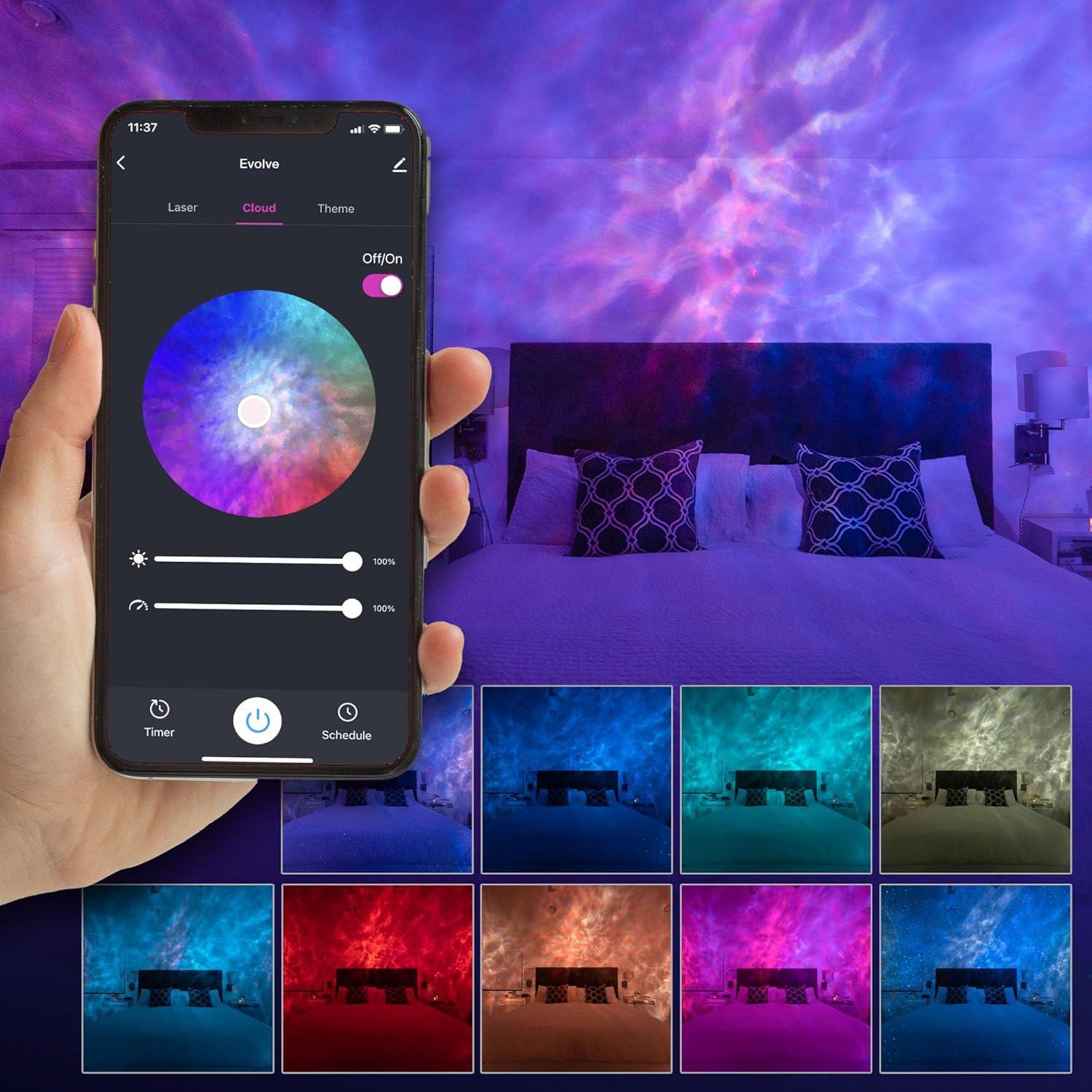 Sky Lite Evolve Galaxy Projector Cloud - BlissLights: LED Starlight, Astronaut Theme, Room Ambiance