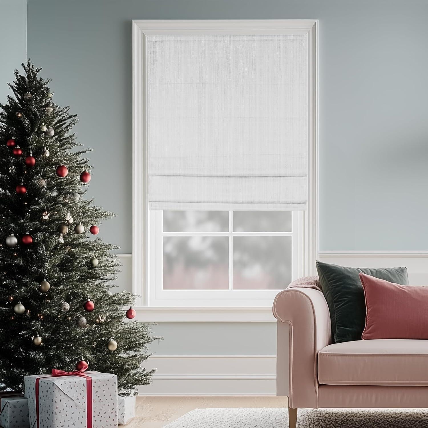 Galen Basketweave Cordless Room Darkening Single Roman Shade