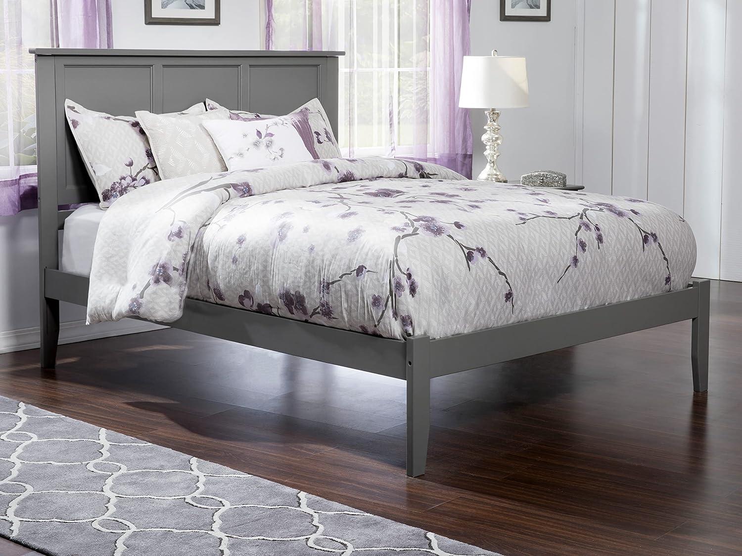 Madison Traditional King Bed with USB Charger in Atlantic Grey