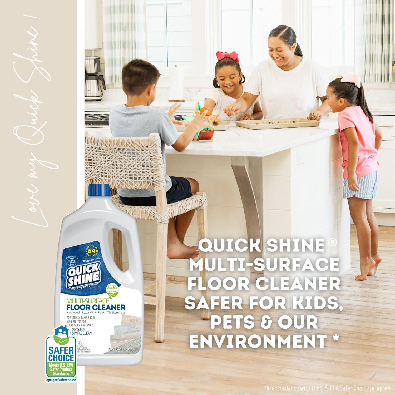 Quick Shine Multi-Surface Floor Cleaner Refill, 64 fl. oz., Fresh Scent