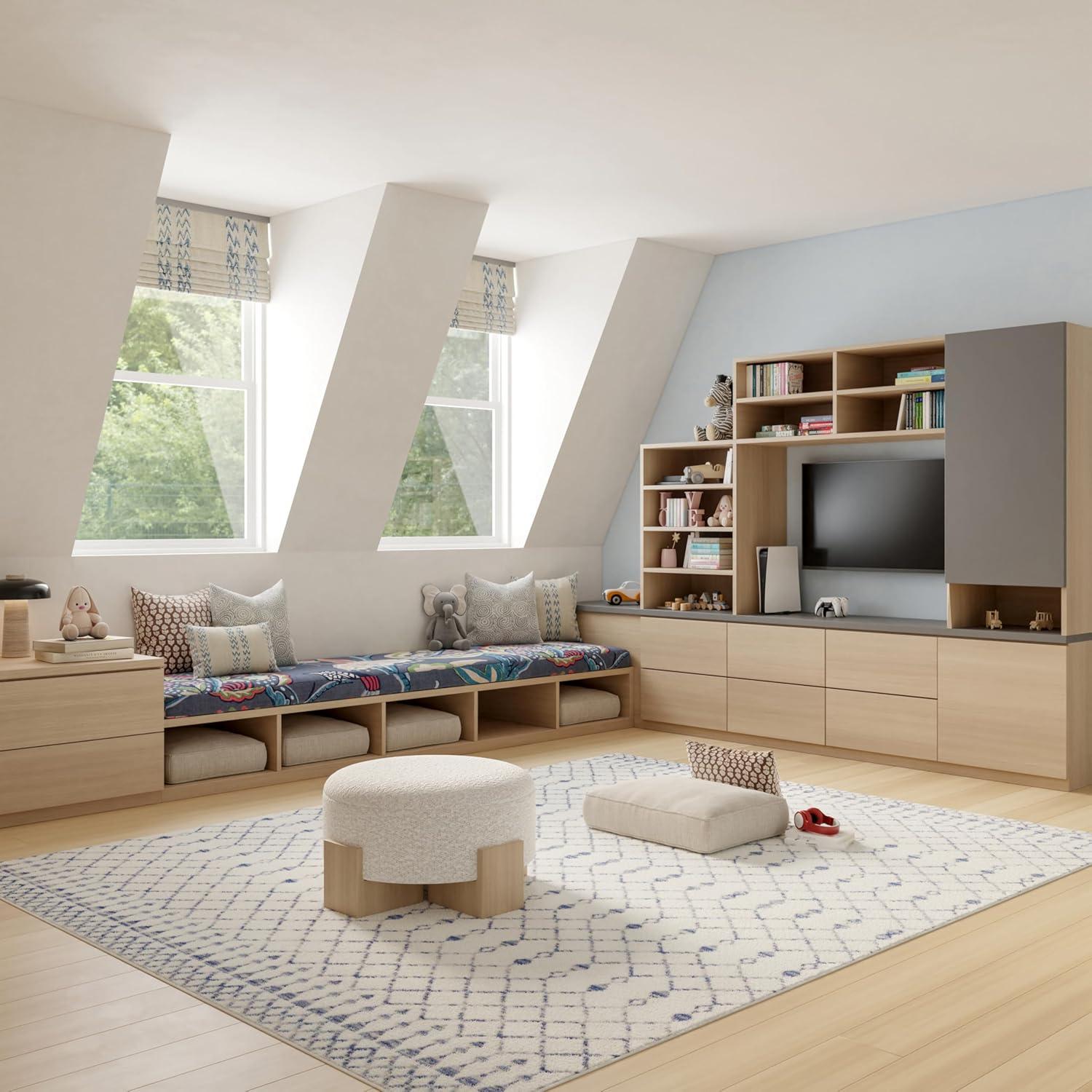 Nourison Whimsicle WHS02 Indoor only Area Rug - Ivory 6' x 9'