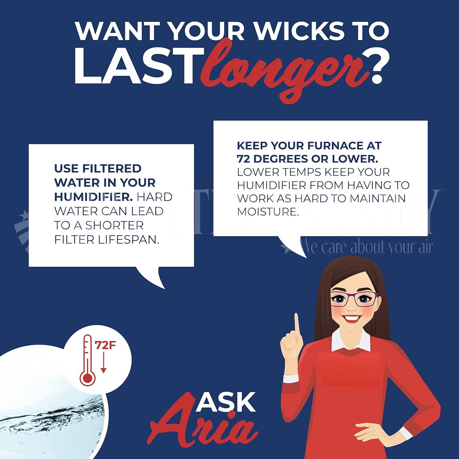 Air Filter Factory Replacement for HM1119, HM1120, HM1300, HM1700, HM1701, HM1740 Holmes Humidifier Wick Filter 4-Pack