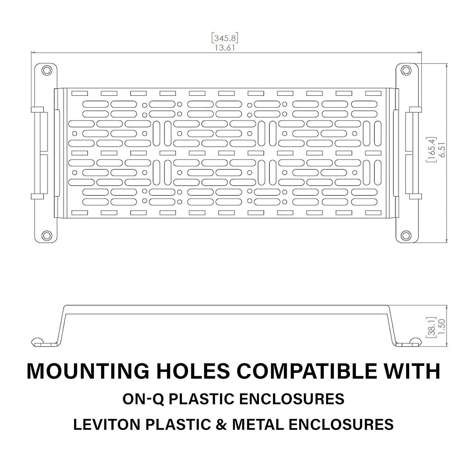 Matte White 5" ABS Plastic Mounting Plate