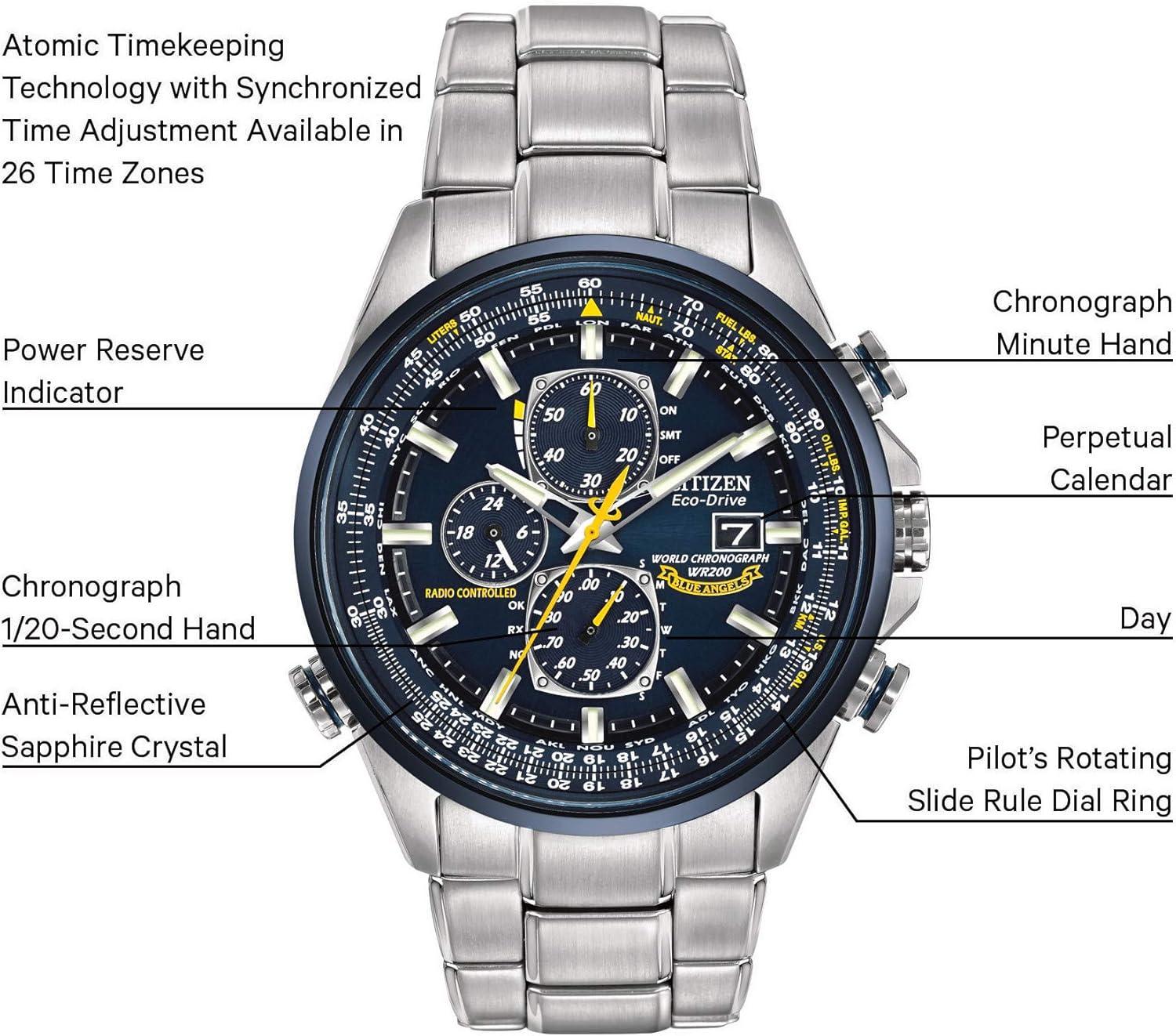 Citizen Men's Eco-Drive Blue Angels World Chronograph A-T Watch AT8020-54L