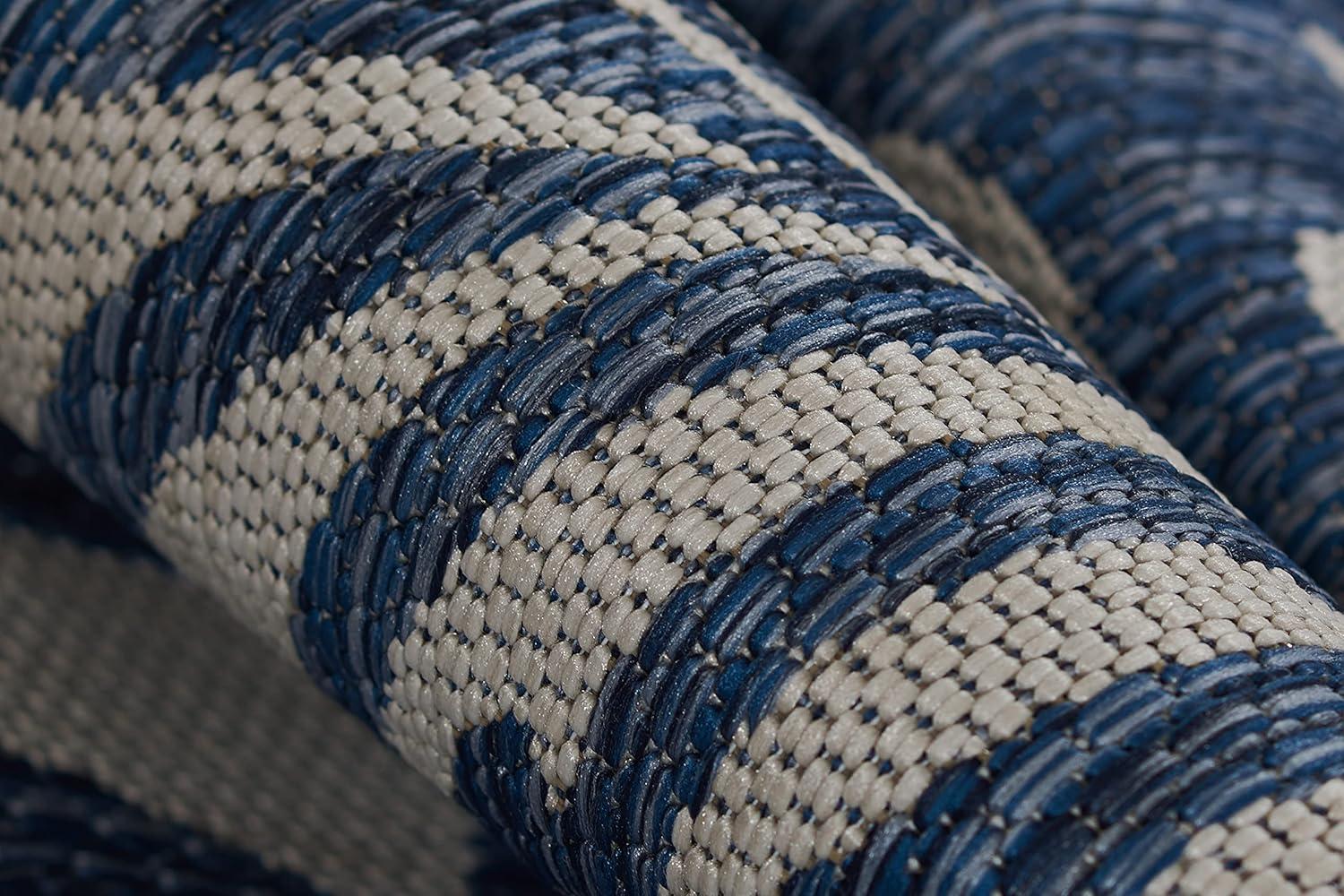 Novogratz Villa Floral Blue/Beige Indoor / Outdoor Area Rug
