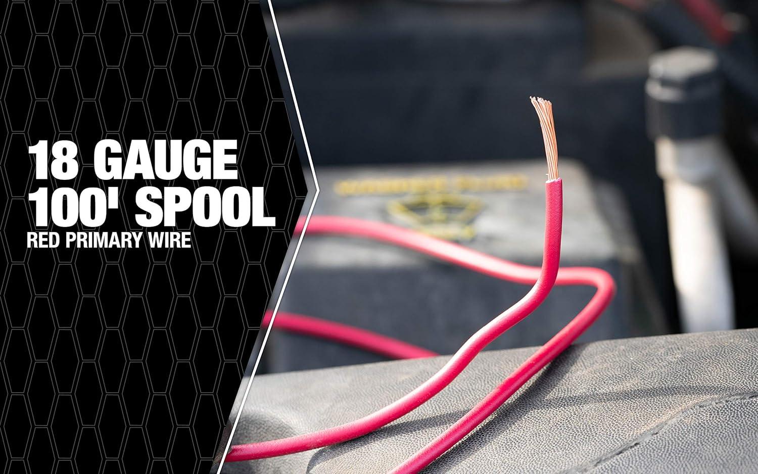 Southwire 55667423 Primary Wire 18-Gauge Bulk Spool, 100-Feet, Red