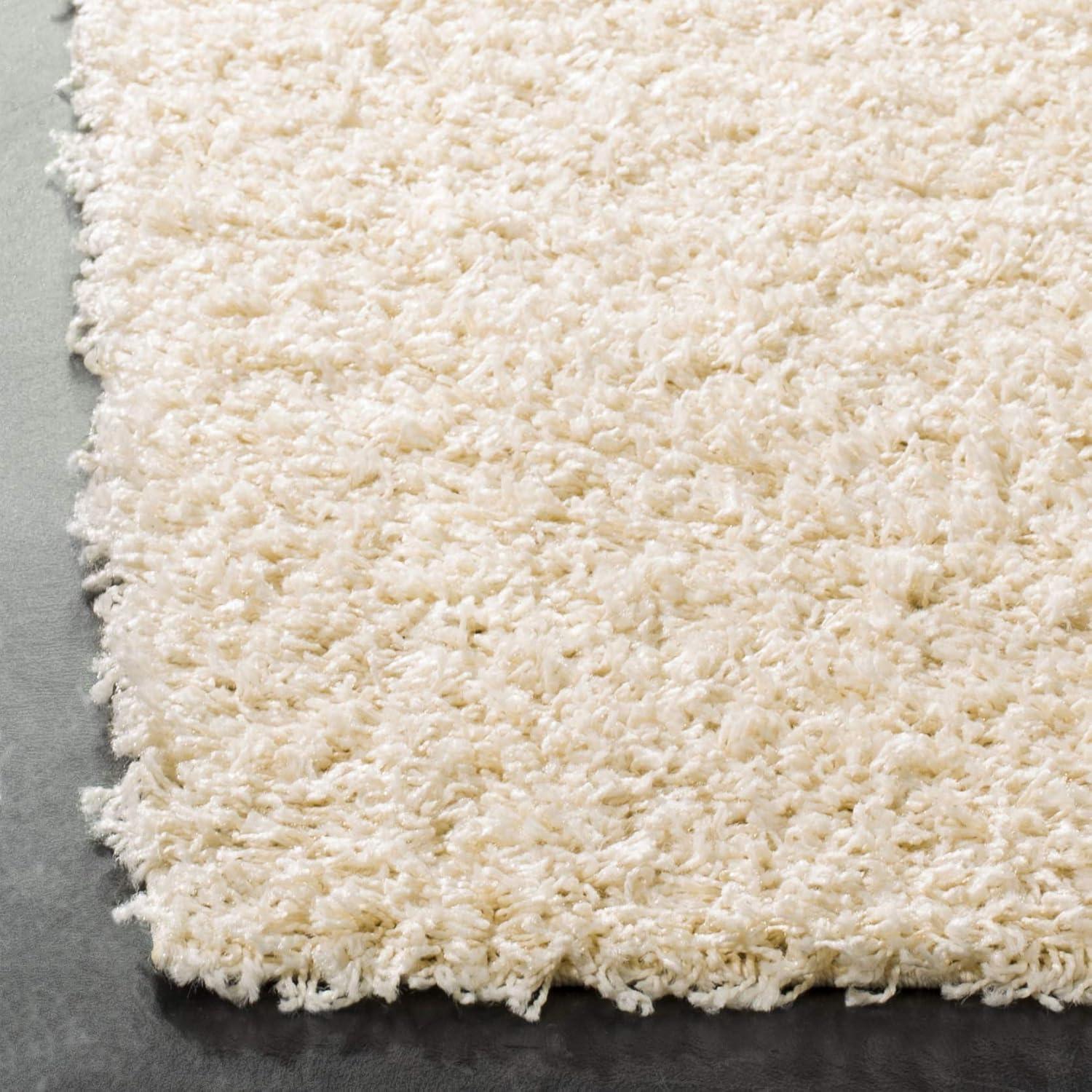 Athens Shag SGA119 Power Loomed Indoor Area Rug - Ivory - 5'1"x7'6" - Safavieh