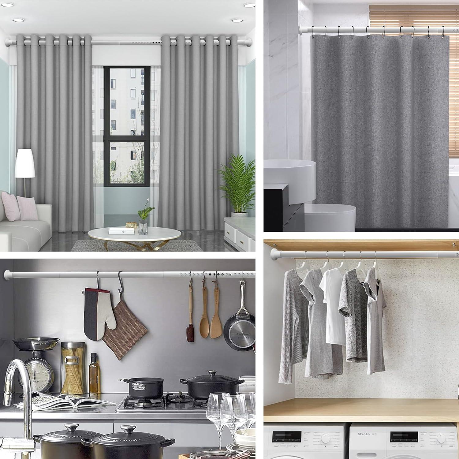 Kenney Twist & Fit Kenney Twist & Fit 24-40 Inch Adjustable Straight Stall Tension Shower Curtain Rod