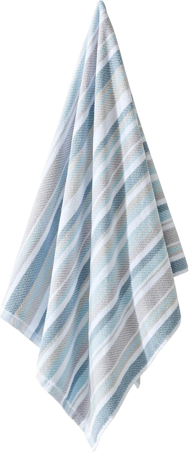 3pc Ocean Bay Striped Bath Towel Set Blue - Tommy Bahama: Cotton Terry, Lightweight, OEKO-TEX Certified