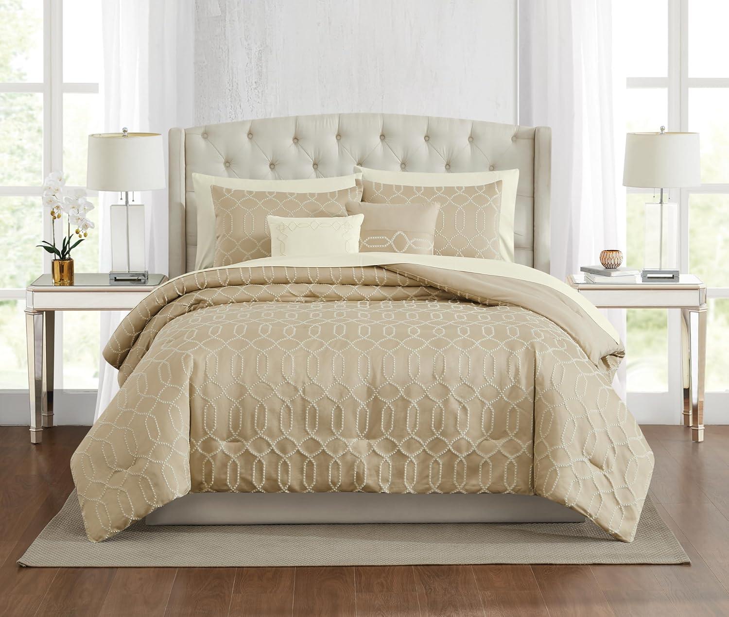 5th Avenue Lux Victoria Polyester Geometric Shapes Comforter Set