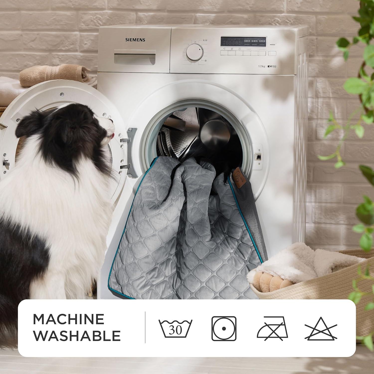 Bedsure Orthopedic Dog Bed for Extra Large Dogs and Crate - Thick Memory Foam Pet Mattress with Removable Washable Cover and Egg Crate Foam, Suitable for Pet Up to 100 lbs, XL 41x29x4 Inches, Grey