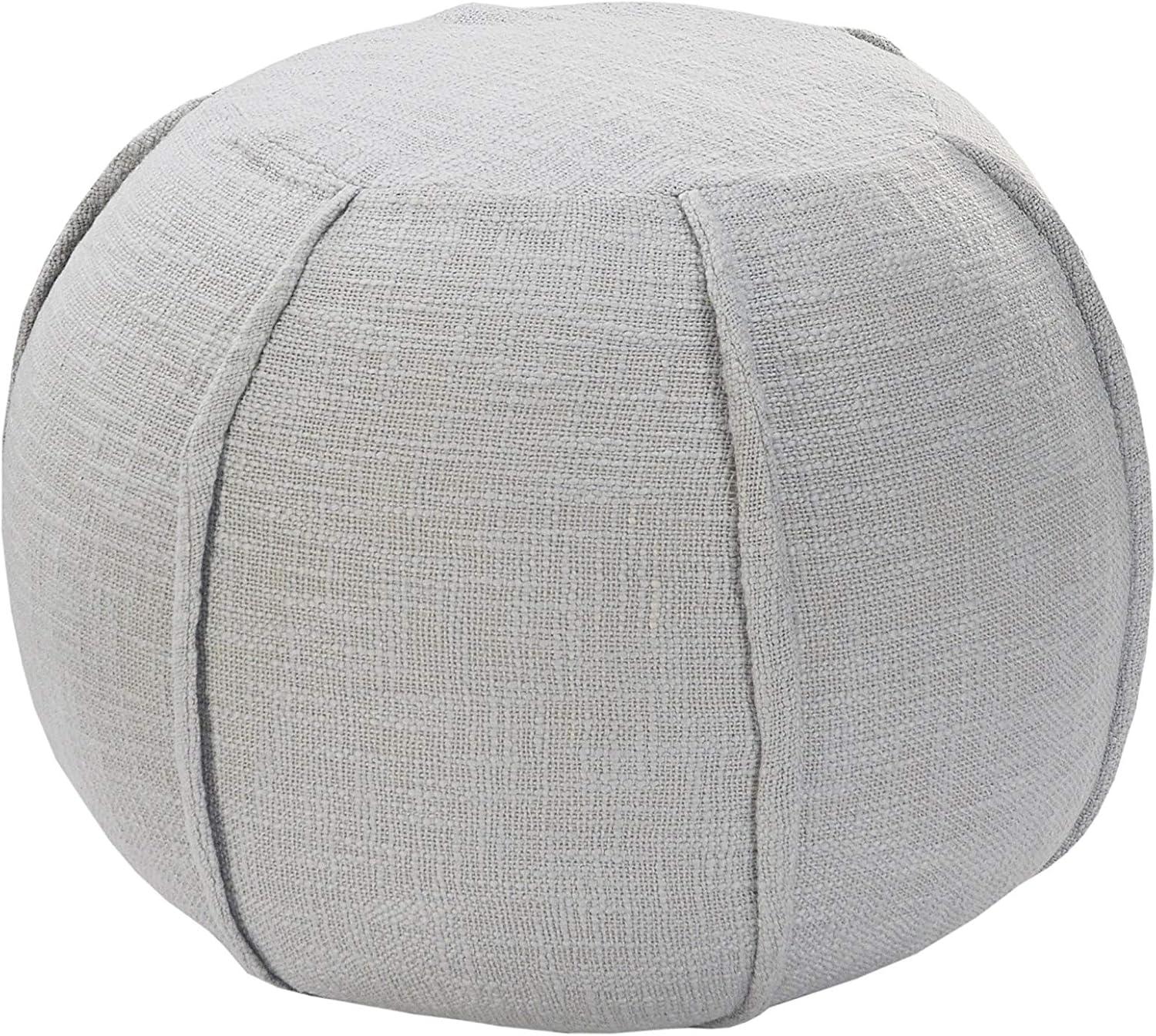 18 in. Gray 100 Percent Cotton Ottoman