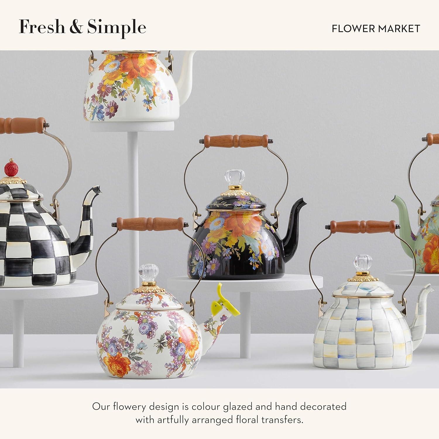 Flower Market Whistling Tea Kettle