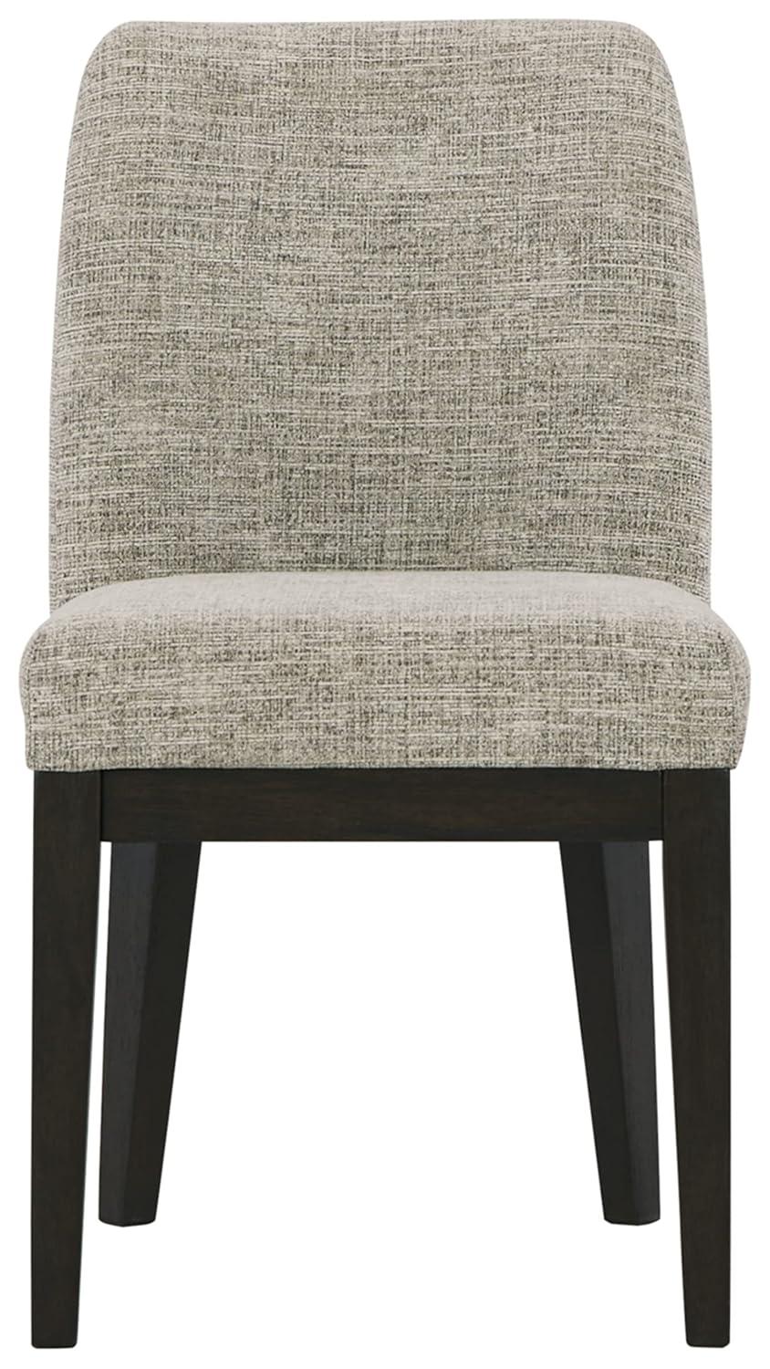 Signature Design by Ashley Burkhaus Traditional Upholstered Dining Chair, Set of 2, Dark Brown