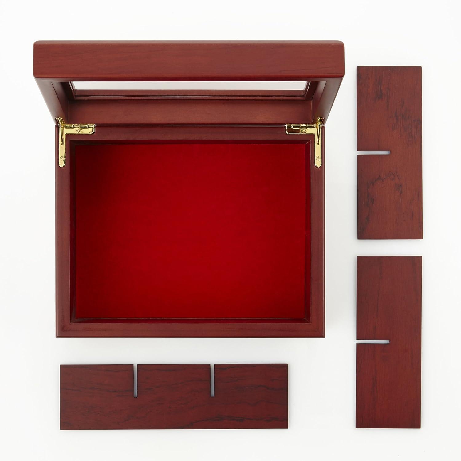 Tea Box - Luxury Wooden Tea Bag Organizer from The Apace Premier Collection - 6 Compartment Tea Storage Chest Container - Elegantly Handmade w/Scratch Resistant Window