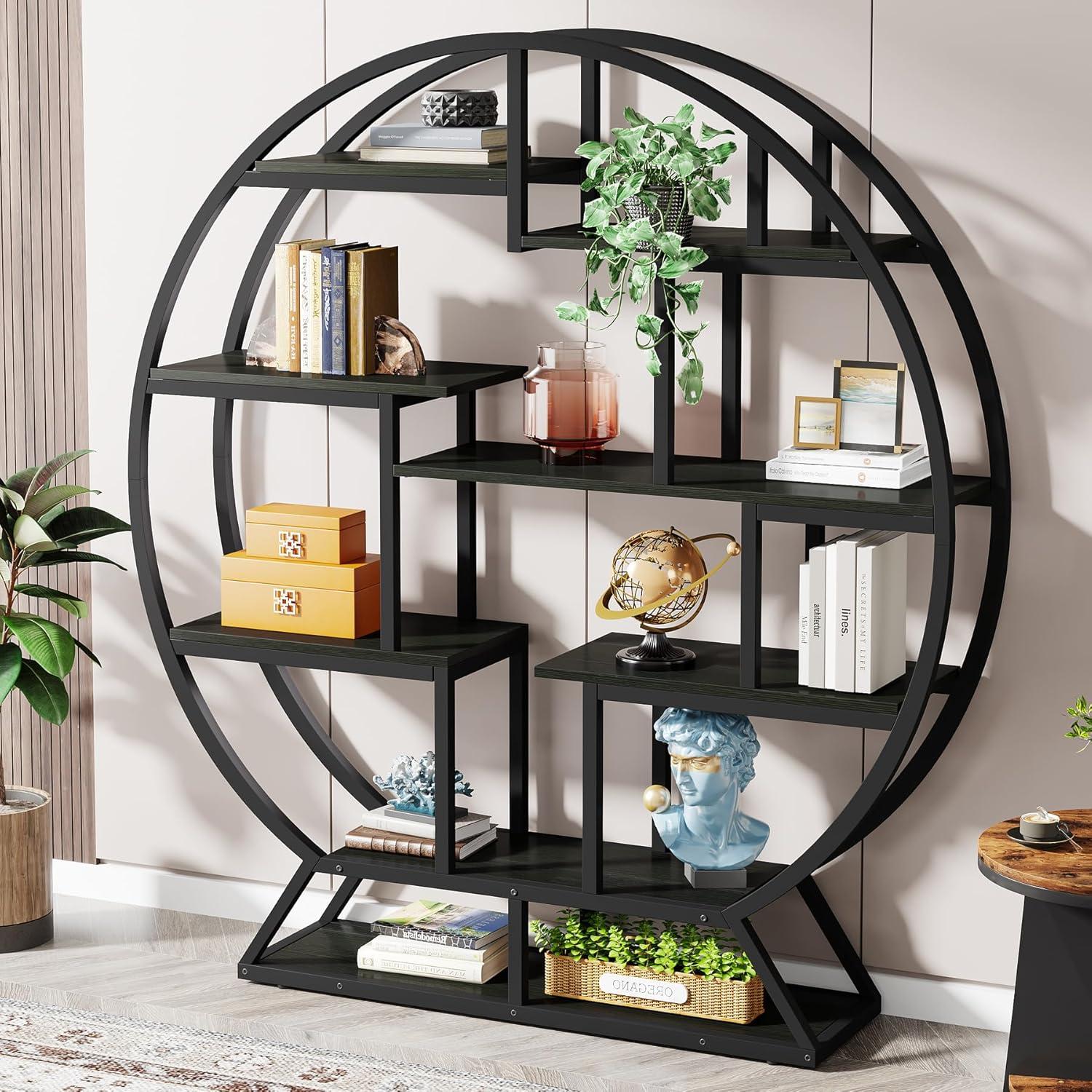 17 Stories Drino 63" H x 59" W Steel Geometric Bookcase
