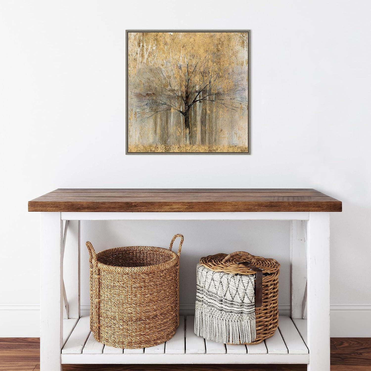 Amanti Art Open Arms Gold by Avery Tillmon Canvas Wall Art Print Framed 22-in. x 22-in. in Graywash