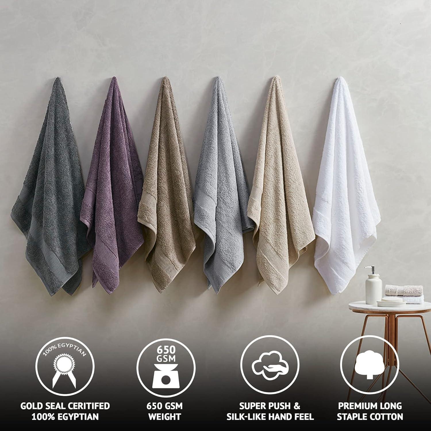 Luxurious 100% Egyptian Cotton 6-Piece Towel Set