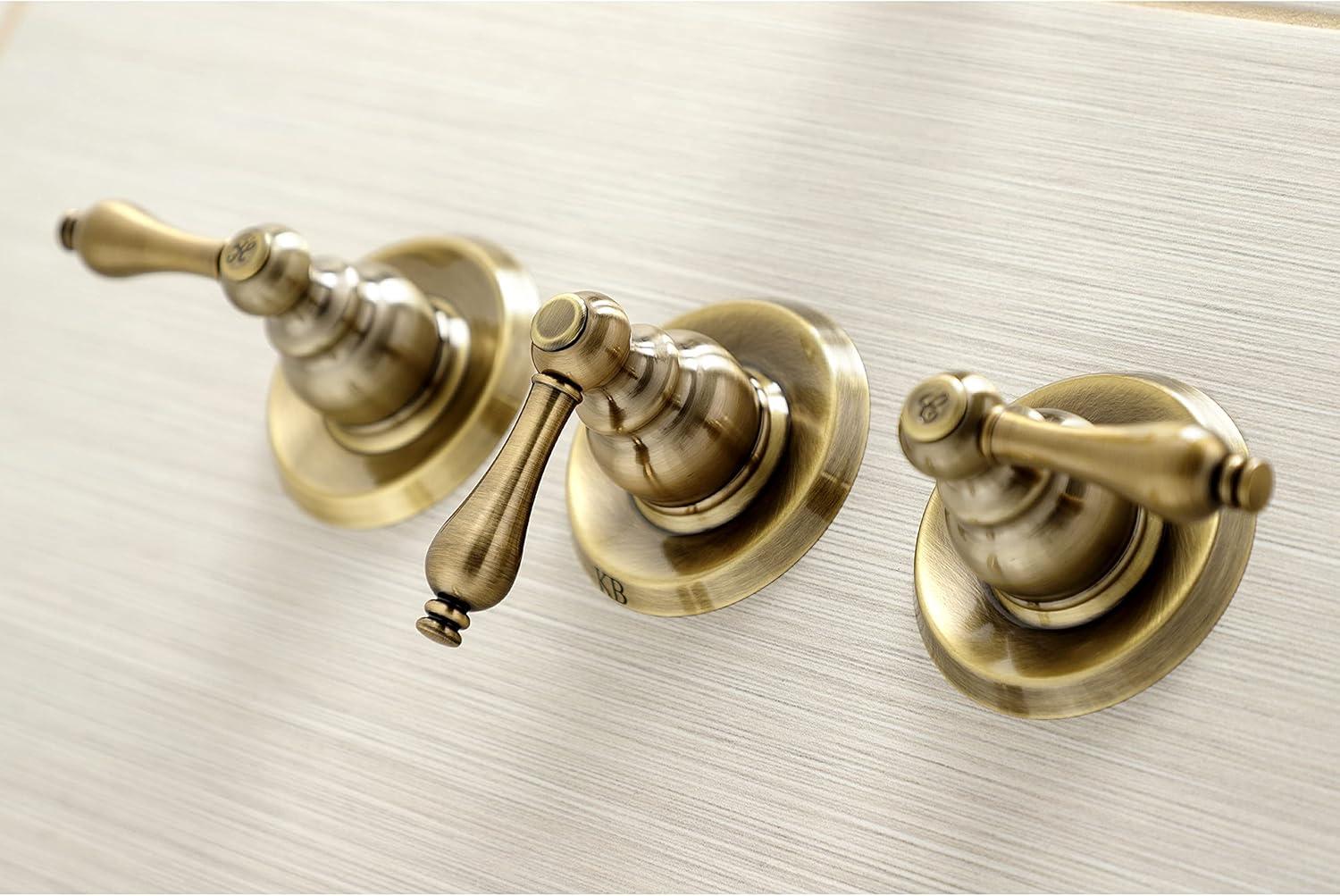 Kingston Brass Victorian Triple-Handle Tub and Shower Faucet