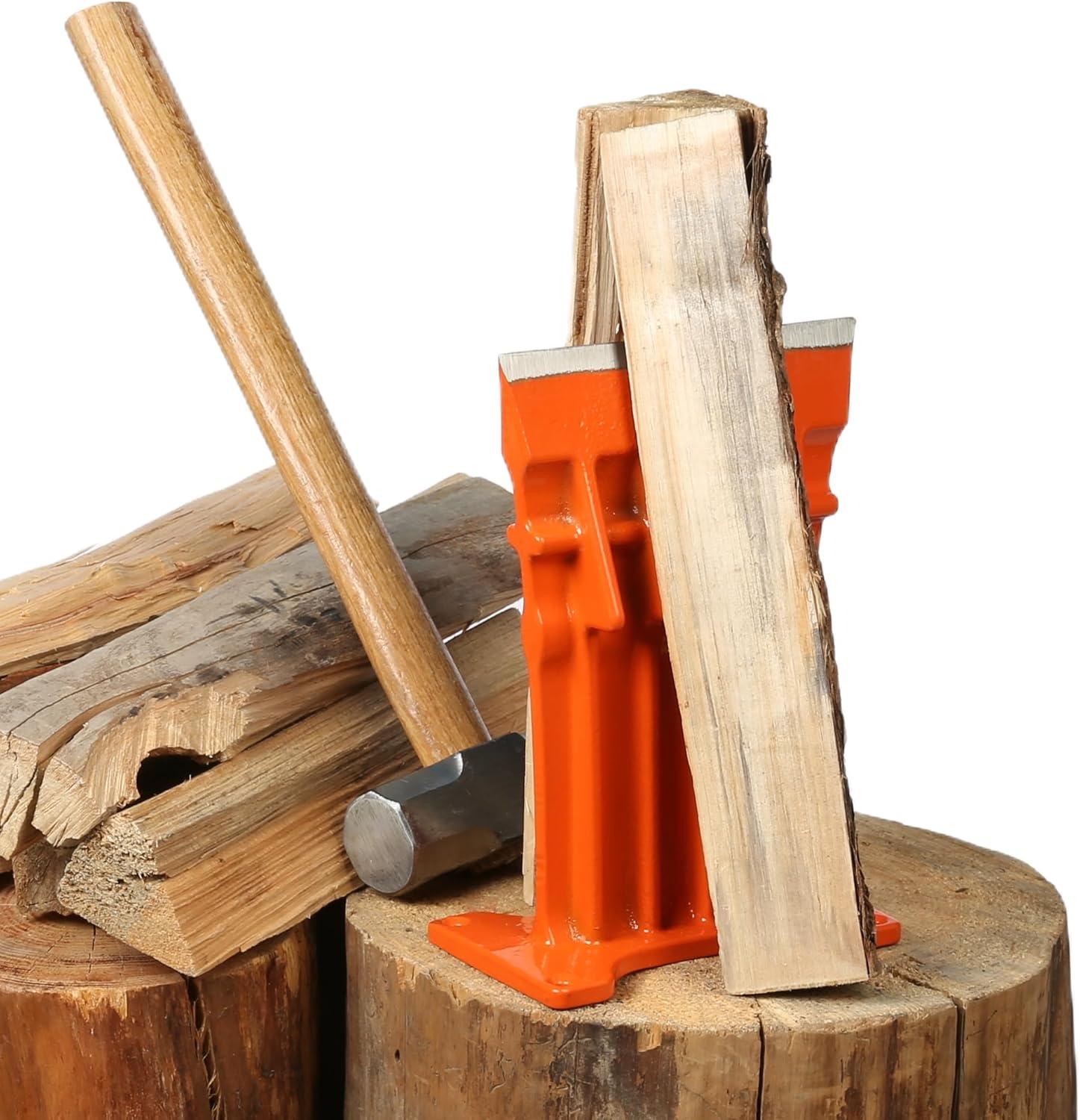 Firewood Kindling Log Wood Splitter – No Axe!Wedge Point Splits Firewood