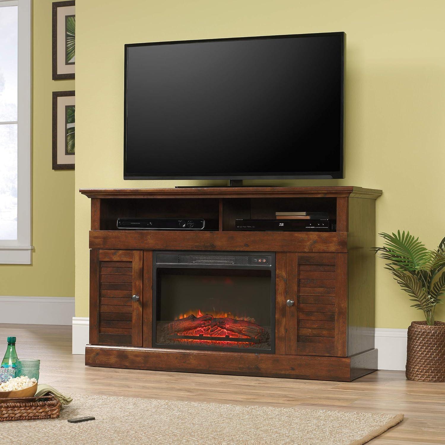 Sauder Harbor View 52" Fireplace TV Stand in Curado Cherry (TV's up to 60")