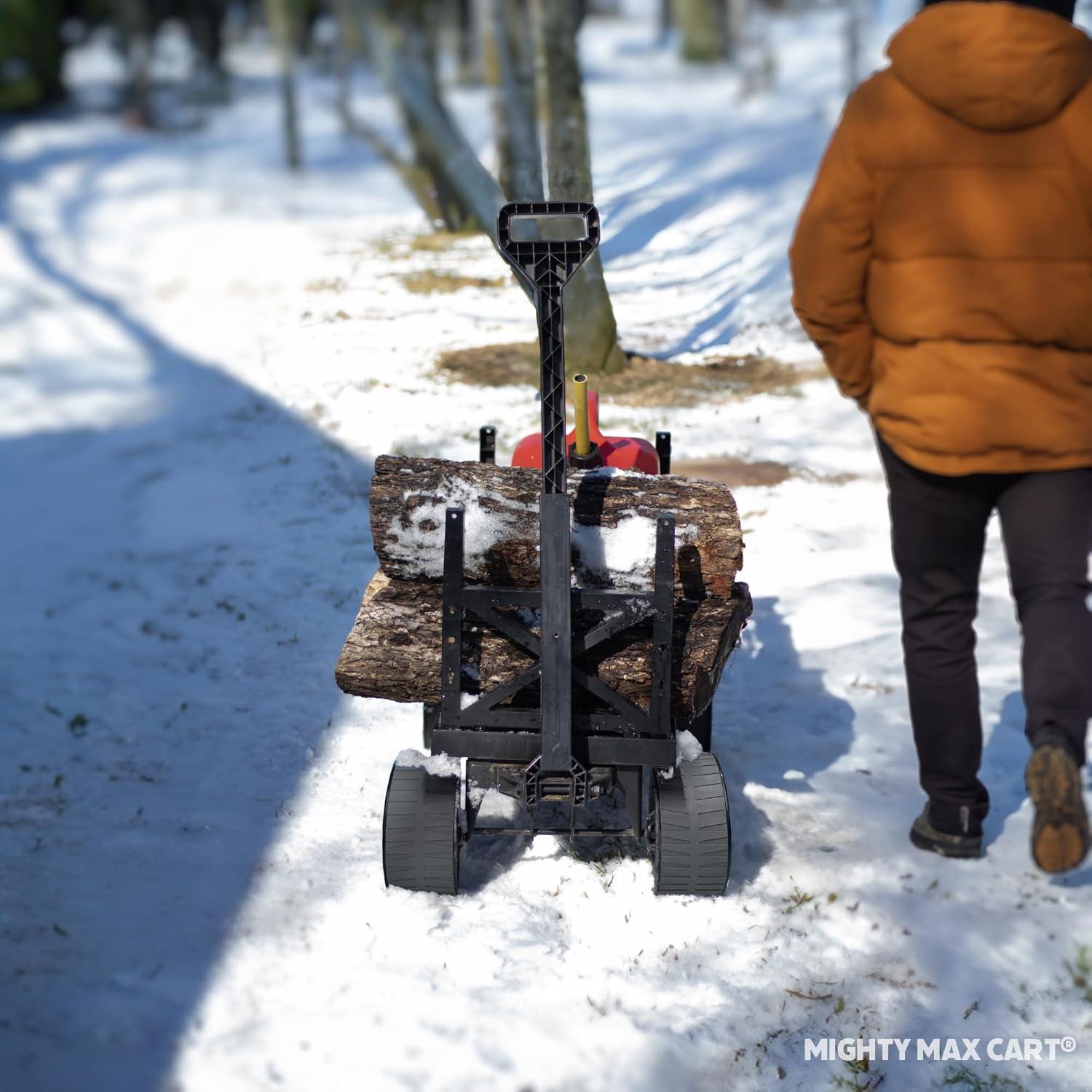 Heavy-Duty Black Polypropylene Outdoor Utility Wagon