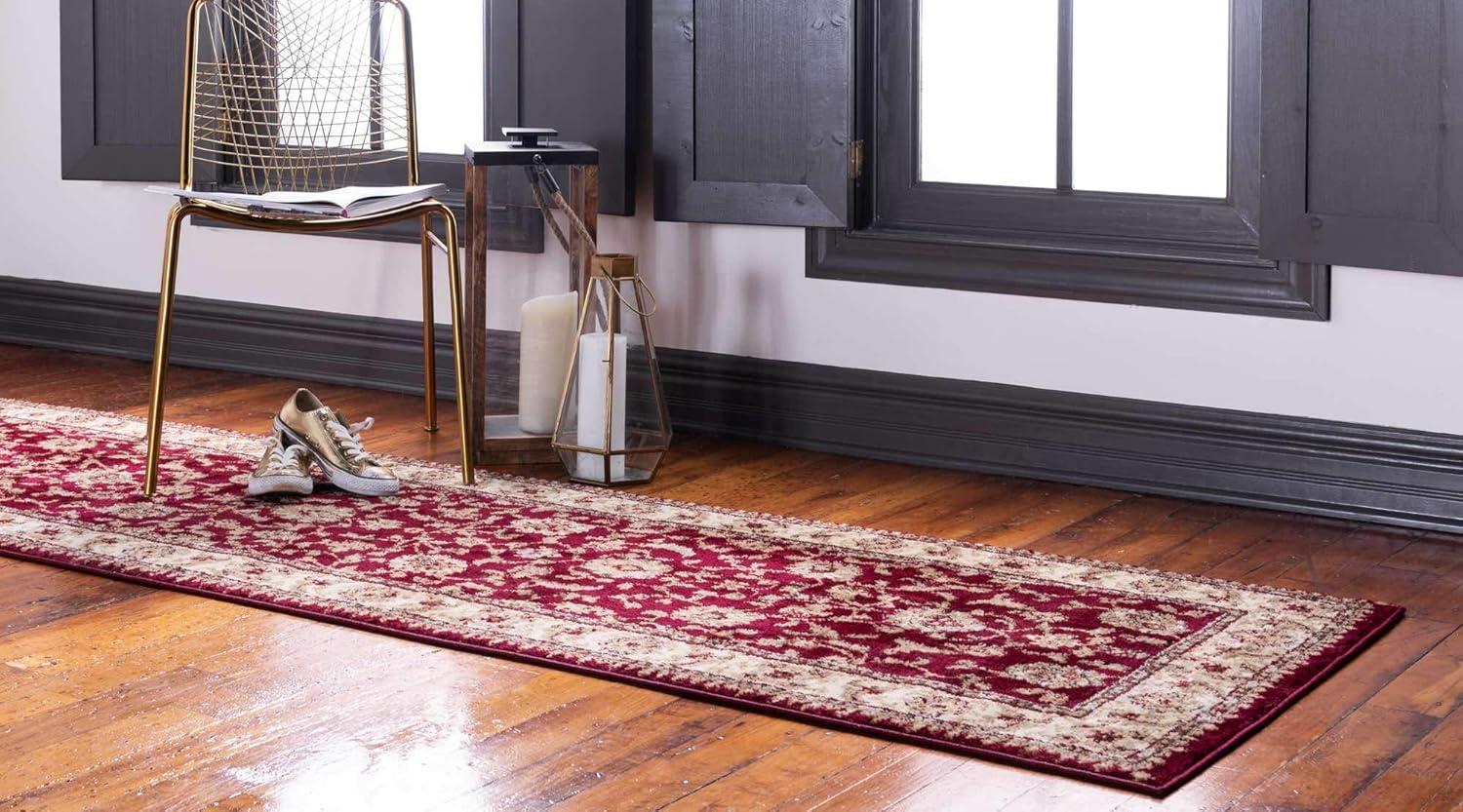 Unique Loom Voyage Collection Area Rug - St. Louis (2' 7" x 10' Runner Red/Gold)