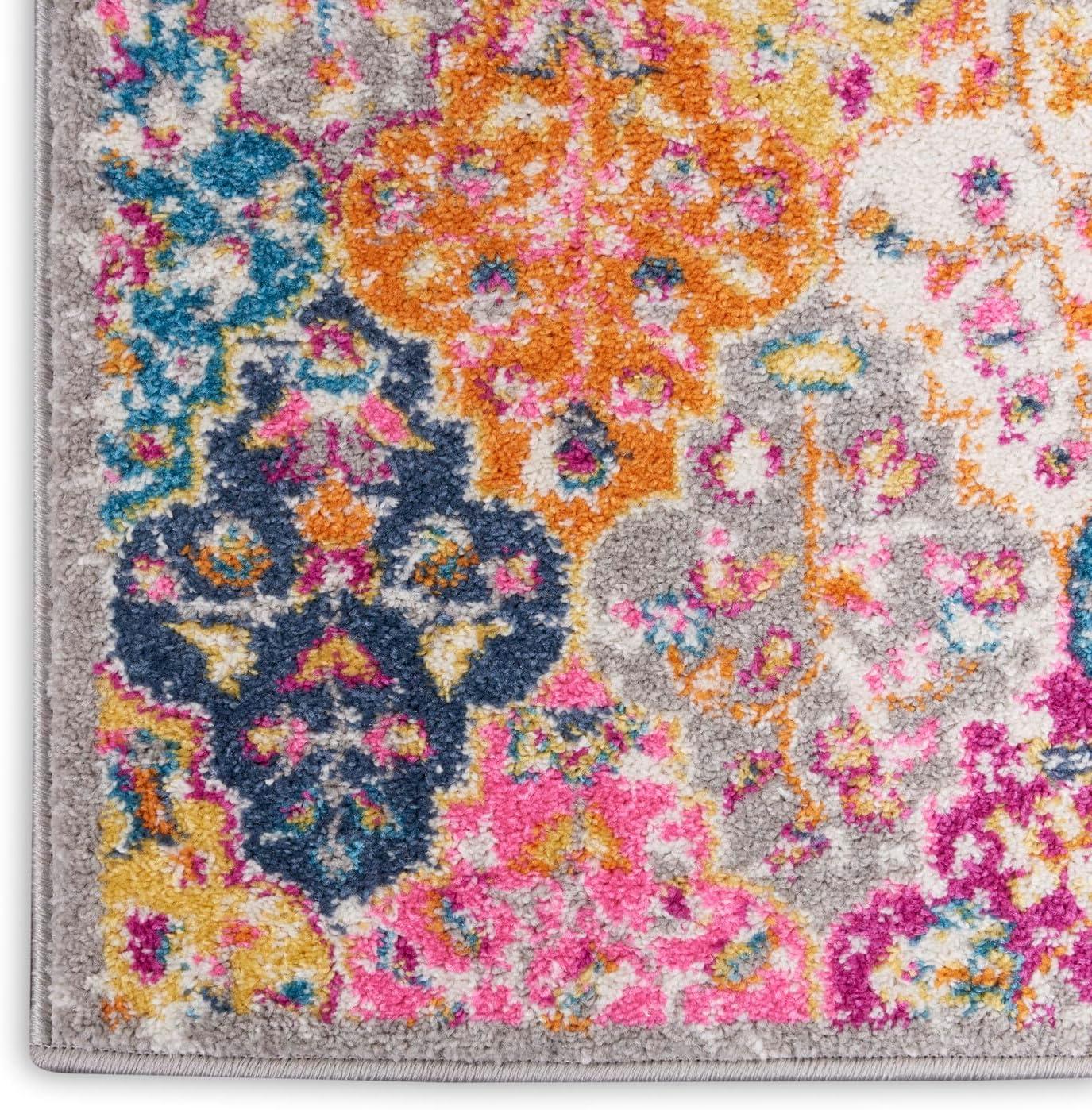 Multicolor Floral Tufted Synthetic Runner Rug, 2'2" x 7'6"