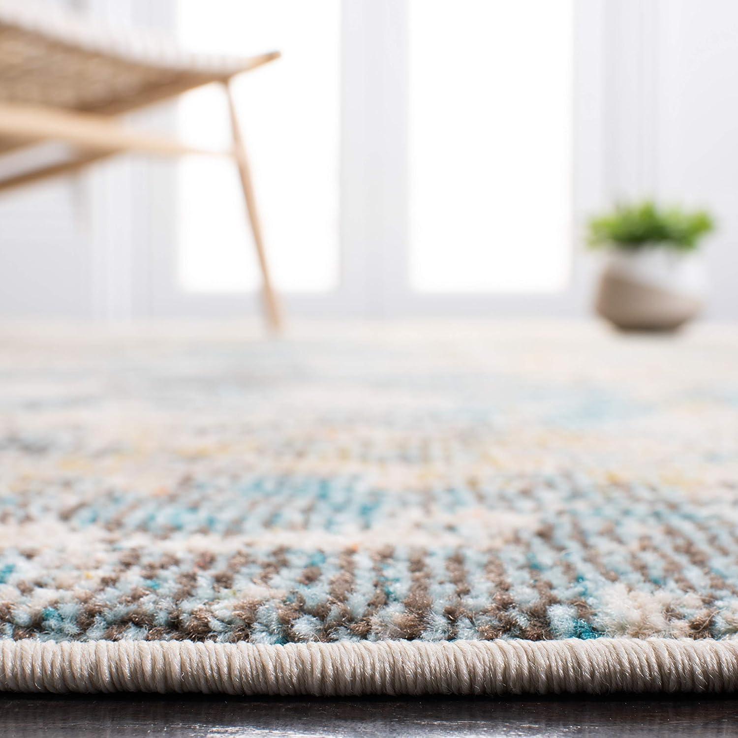Madison MAD457 Power Loomed Indoor Area Rug - Grey/Blue - 5'3"x7'6" - Safavieh