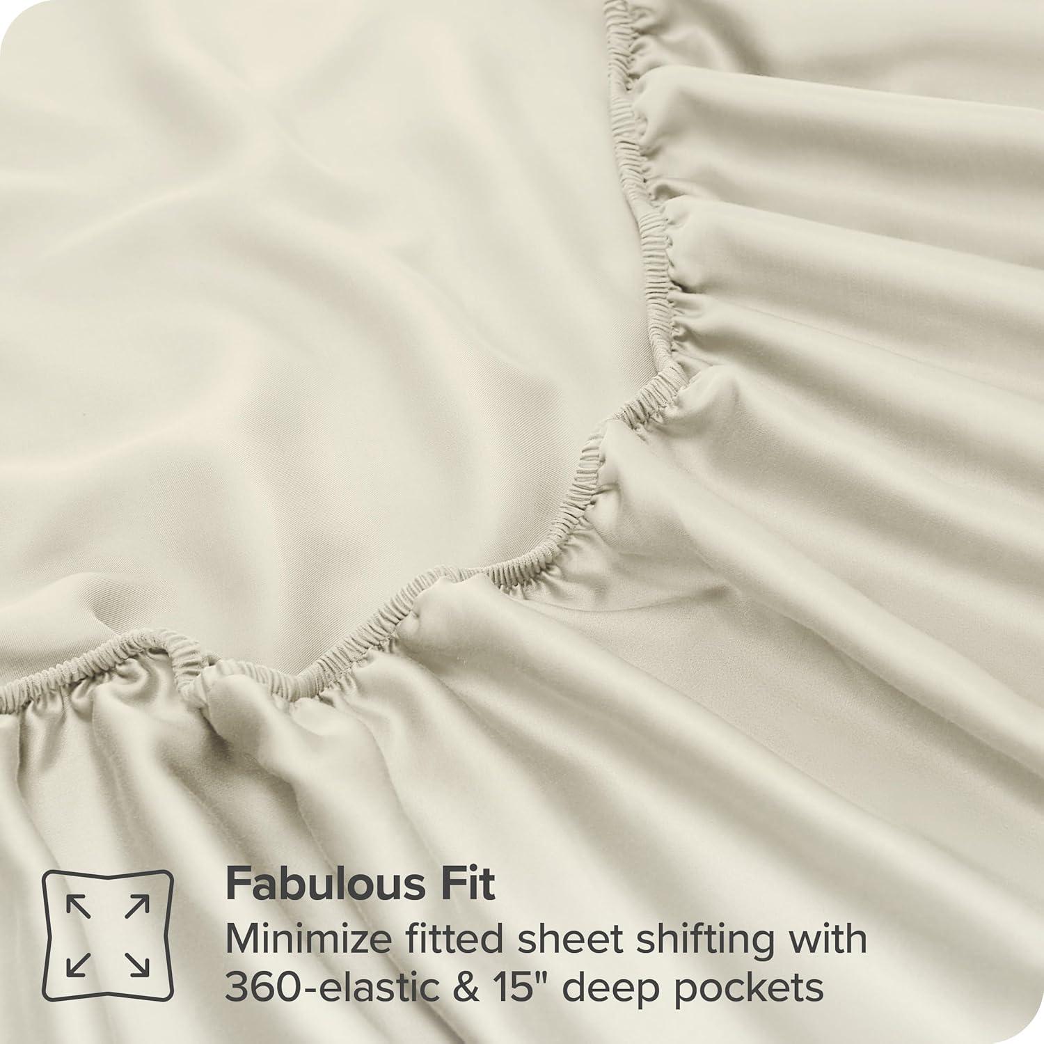 Twin XL Natural TENCEL™ Lyocell Sheet Set by Bare Home
