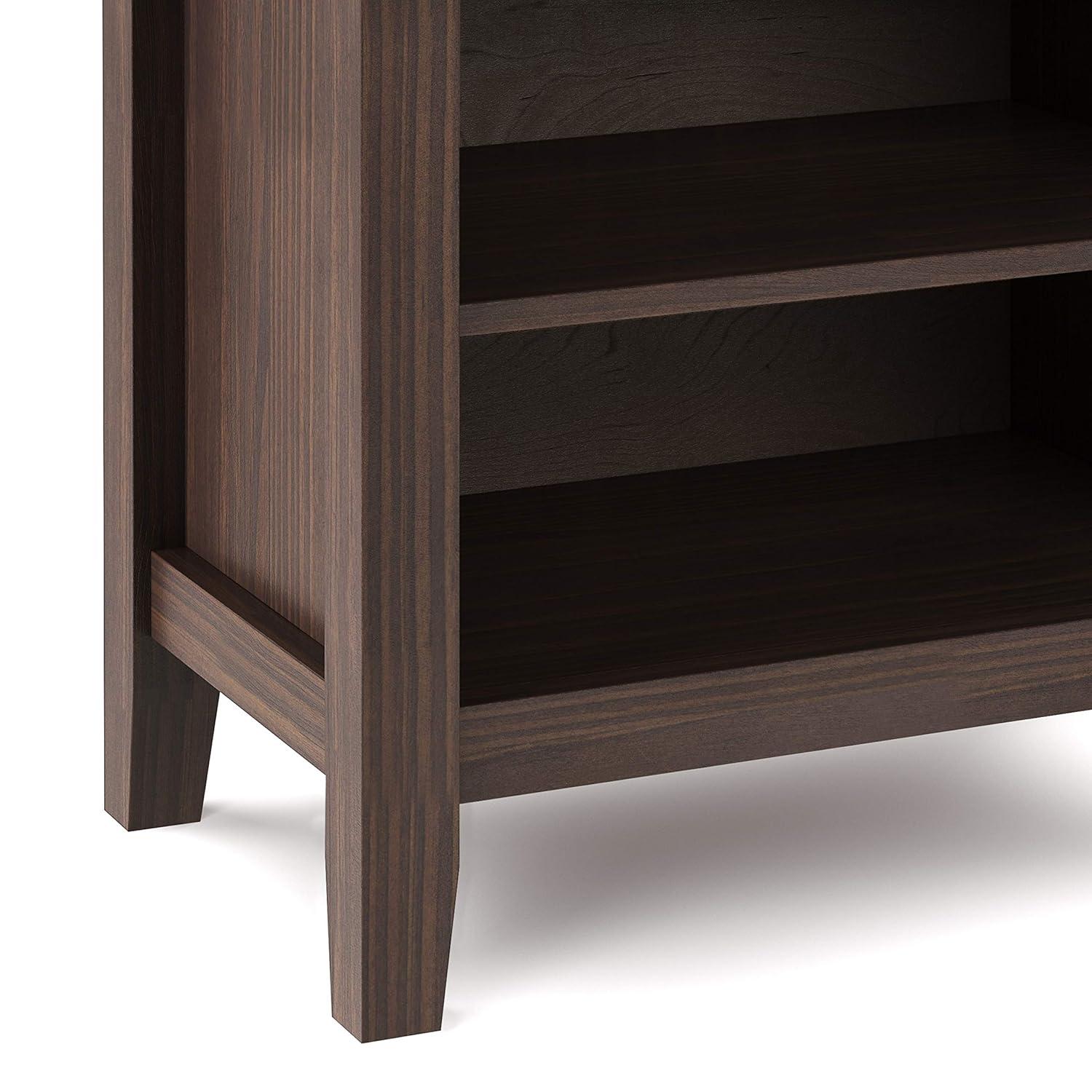 Simpli Home Artisan 24"W Solid Wood Nightstand with Drawer and Shelves